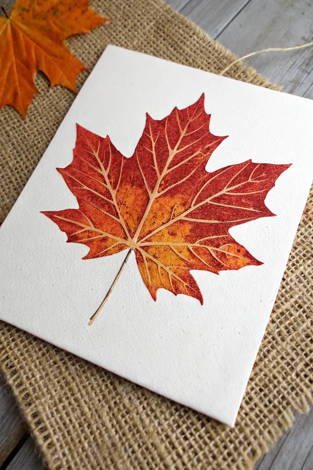 Embrace the season with the artful elegance of linocut autumn leaves.