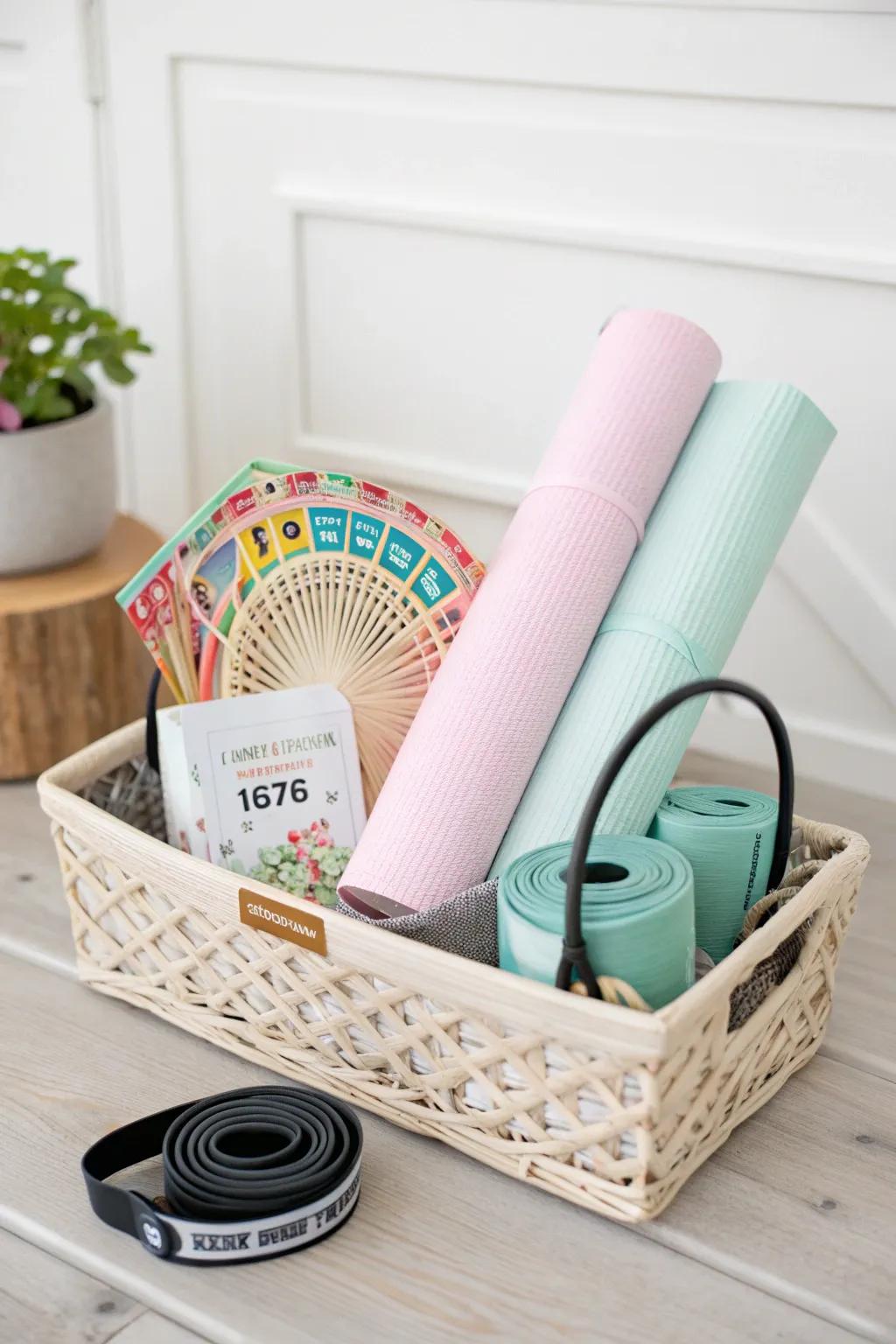 Unlock health and happiness with this perfect blend of fitness and fortune. 🎟️🧘‍♀️🍀 #GiftBasketInspiration