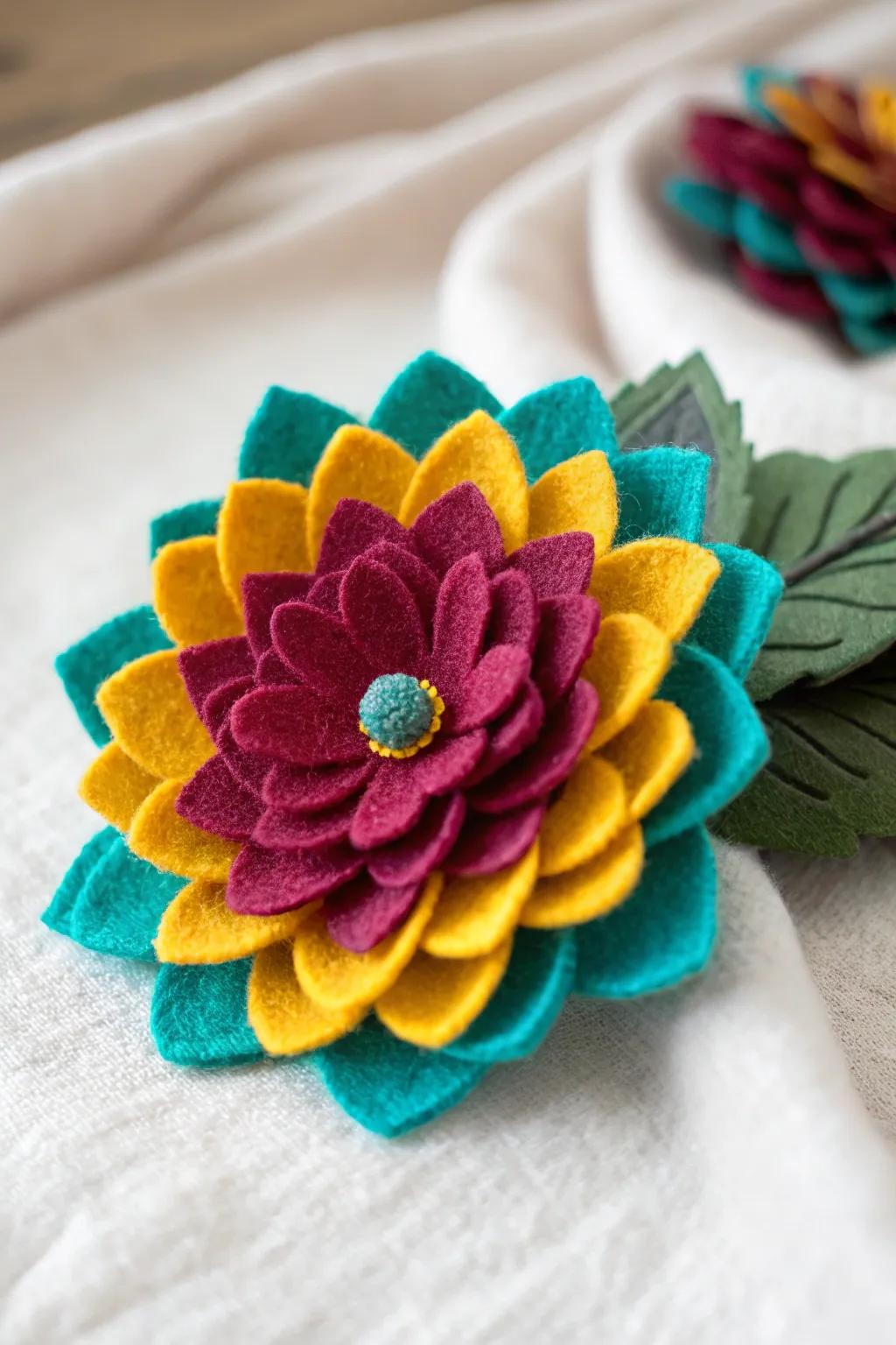 Bring a splash of color to Mother's Day with these handmade felt flowers, a perfect blend of creativity and craftsmanship.