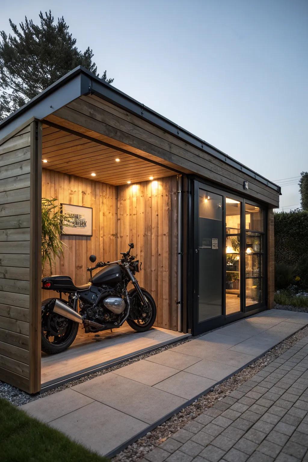 Elevate your motorcycle storage with cutting-edge security and style.