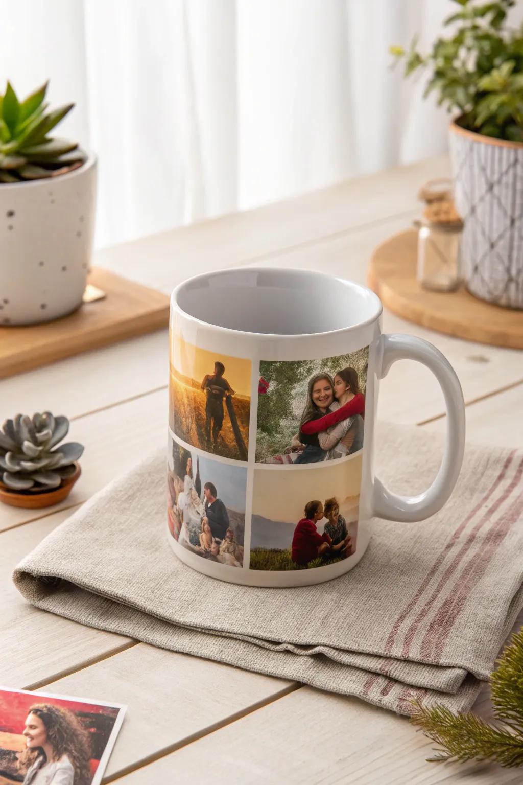 Cherish your memories with every sip – create your own photo collage mug!