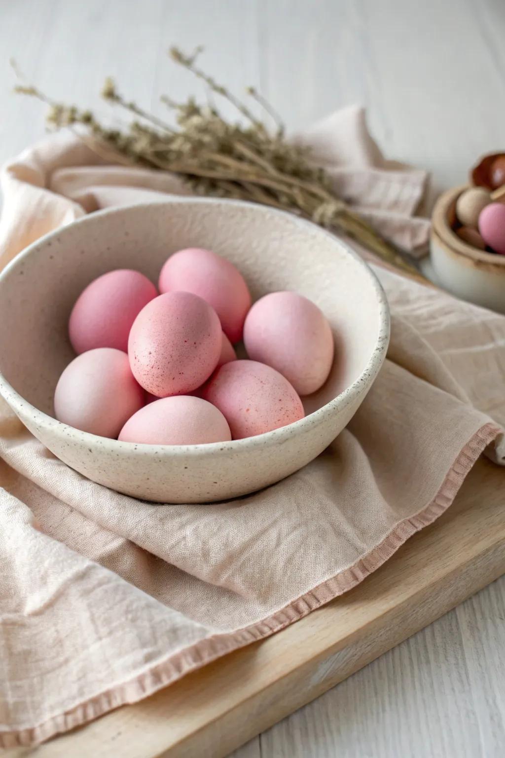 Discover the magic of nature with avocado pit pink – a simple, natural dye that delights with its rosy charm.