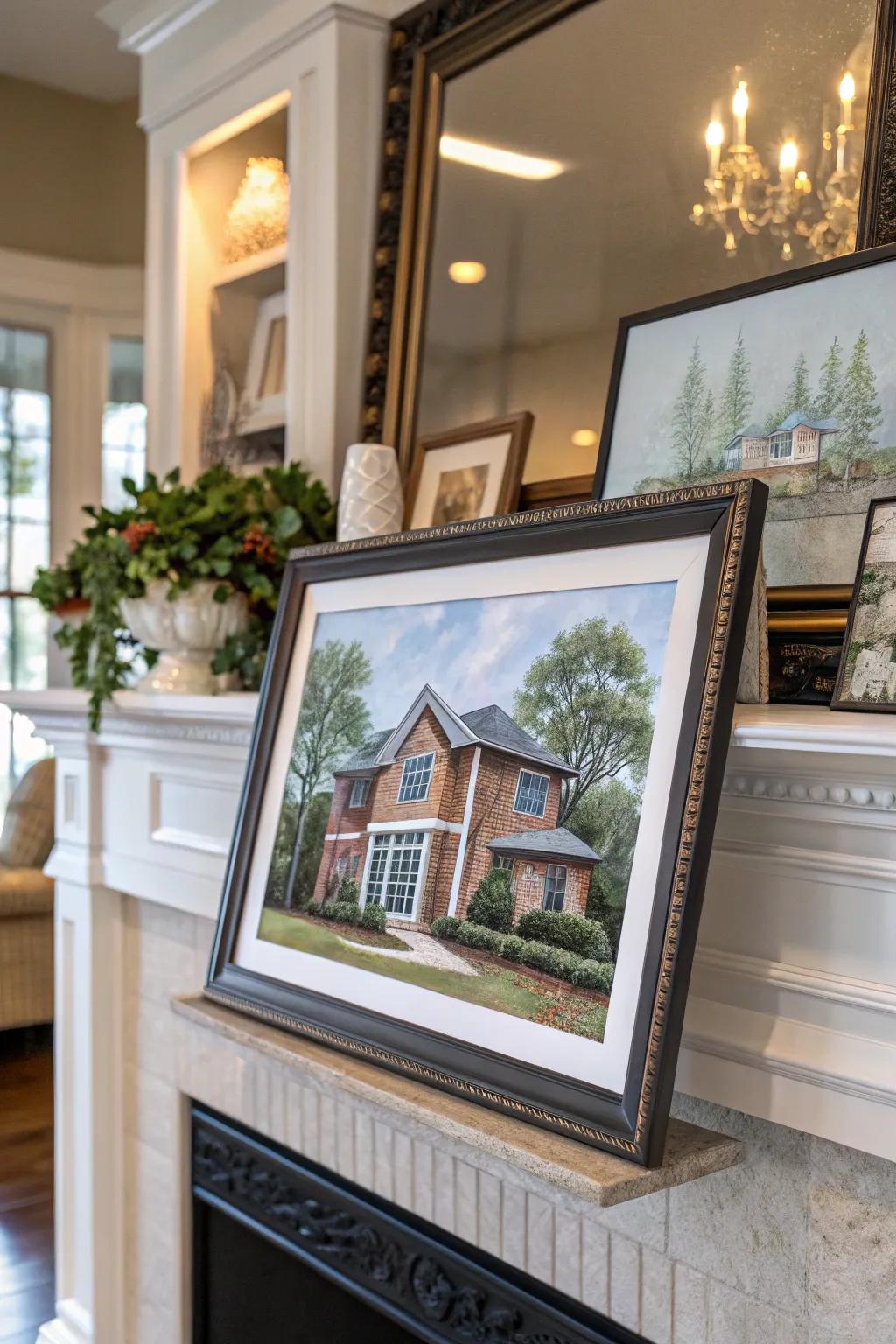 Custom house portraits become cherished keepsakes.