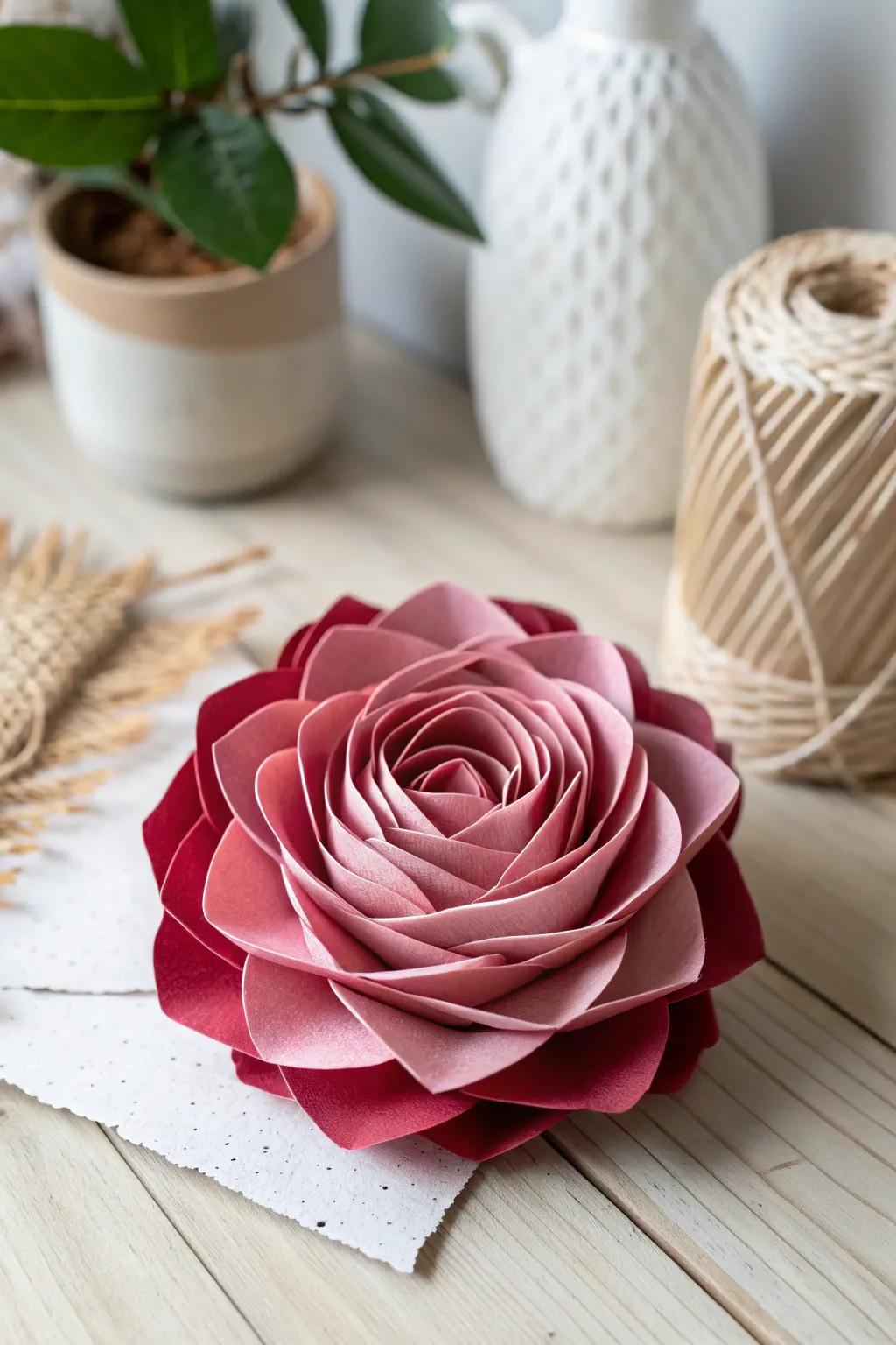 Elegance in Paper: Discover the Art of Origami Camellias.
