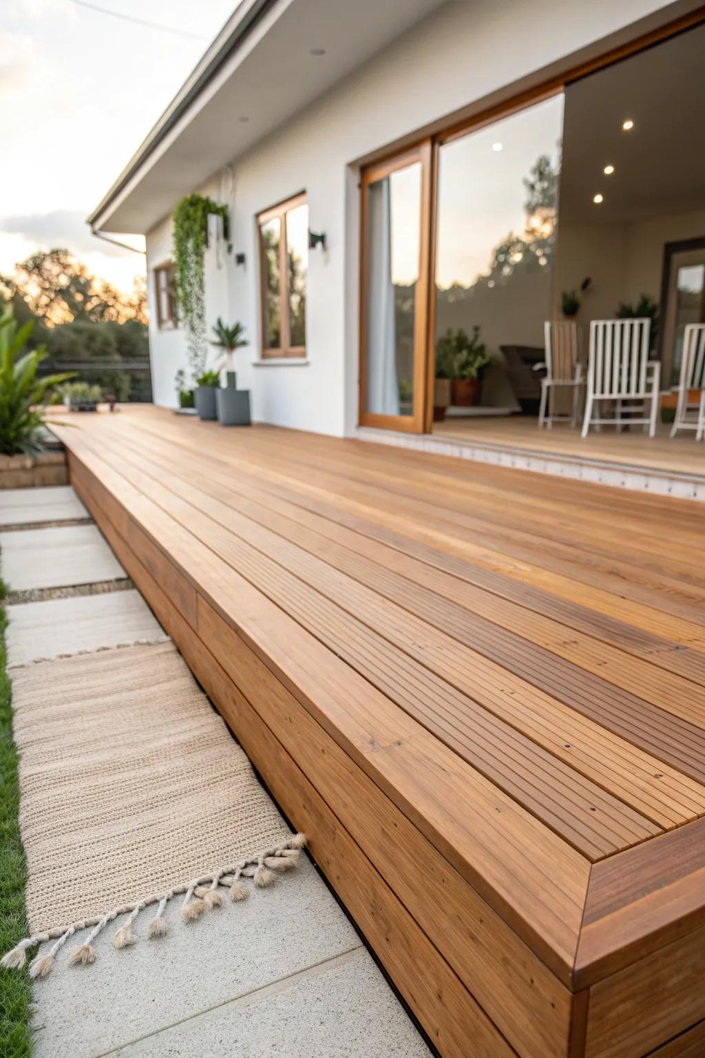 Elevate your deck's elegance with perfectly polished fascia boards for a flawless, finished look.