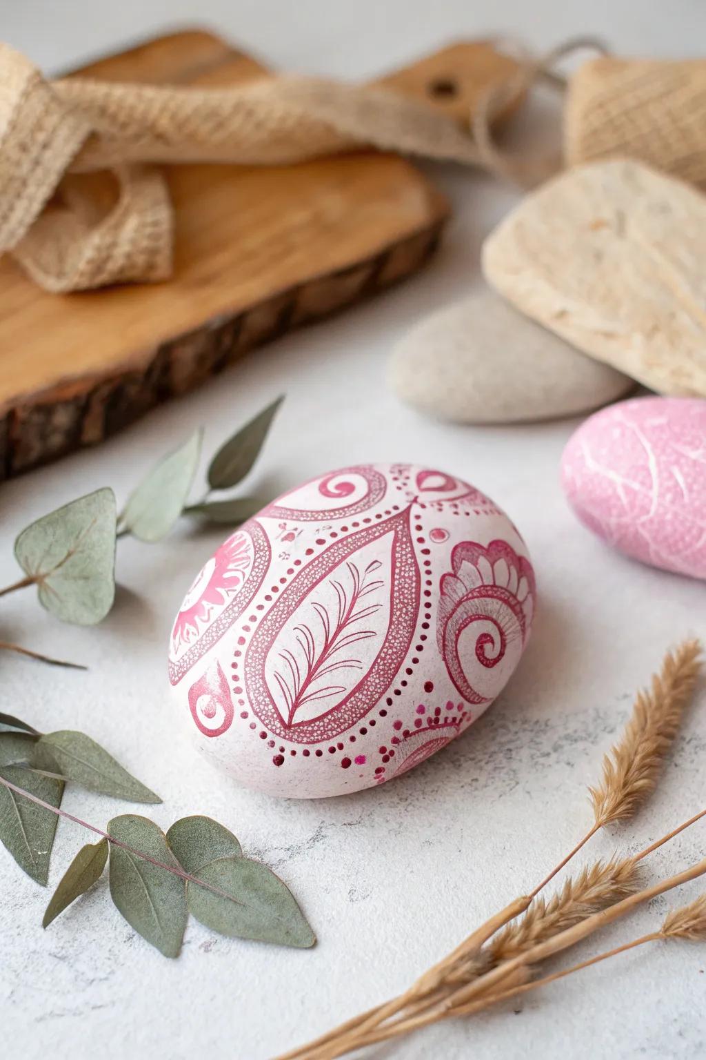 Add a touch of charm to your space with beautifully painted pink rocks.