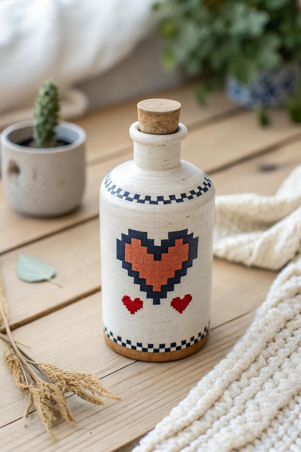 Enchant your space with pixelated magic: a blend of Scandinavian minimalism and Boho charm.
