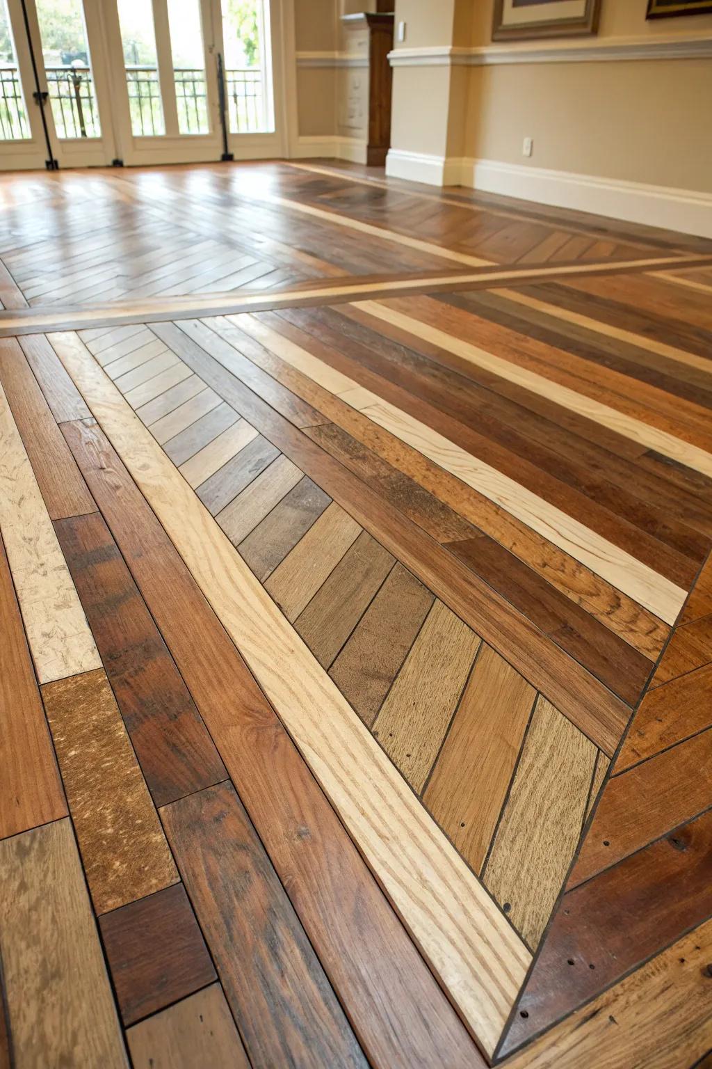 Elevate your space with a unique blend of plywood widths for a personalized touch.