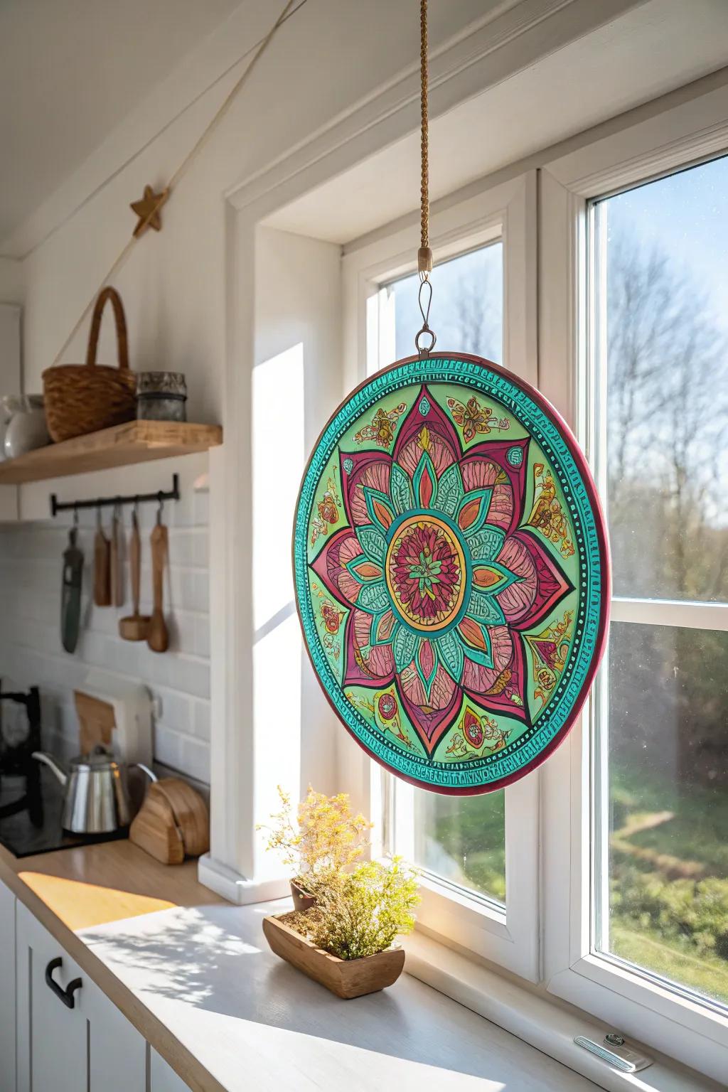 Let your window become a canvas for dancing rainbows with this stunning resin suncatcher.
