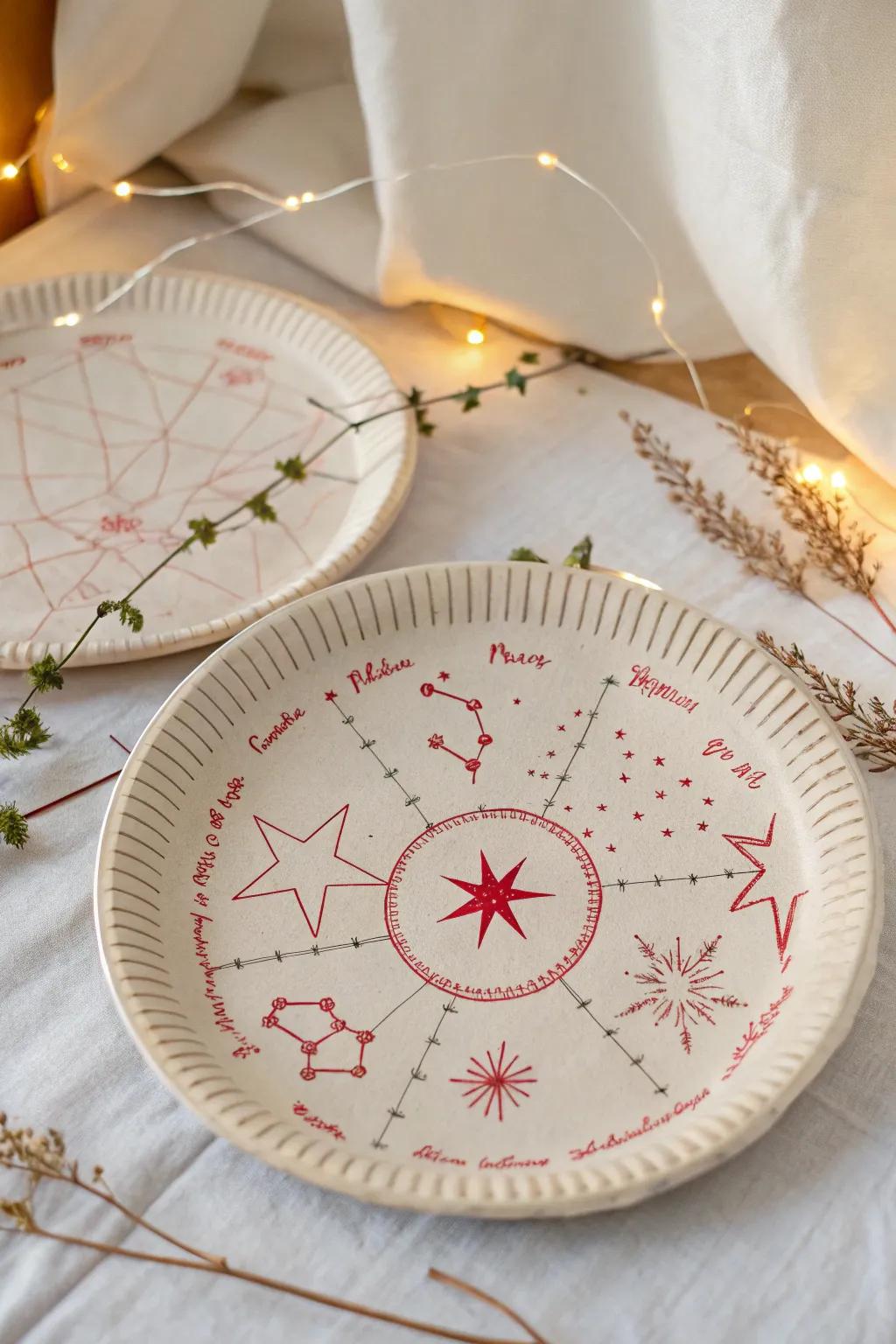 Discover the cosmos with a touch of elegance: Craft your own paper plate star chart and bring the stars into your home.