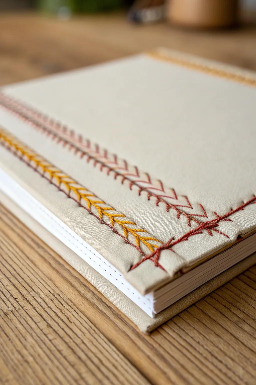 Add a handmade touch to your scrapbook with a beautifully stitched border. #CraftWithLove