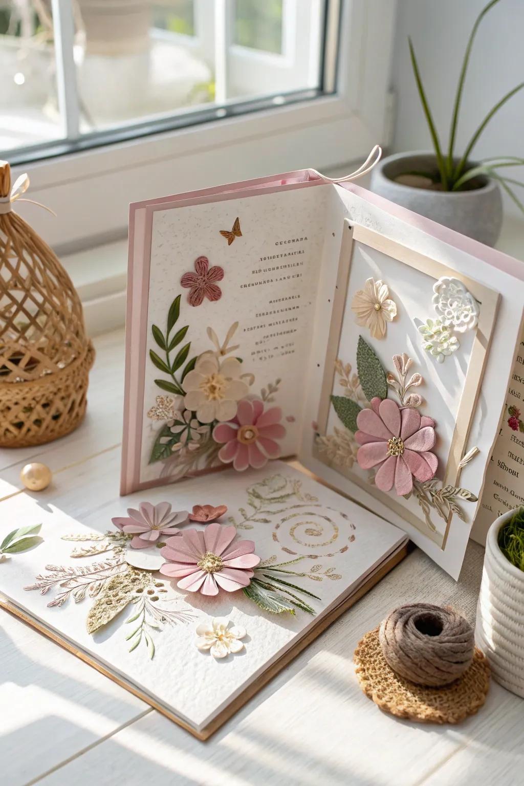 Bring your scrapbook to life with enchanting 3D pop-up elements that surprise and delight.