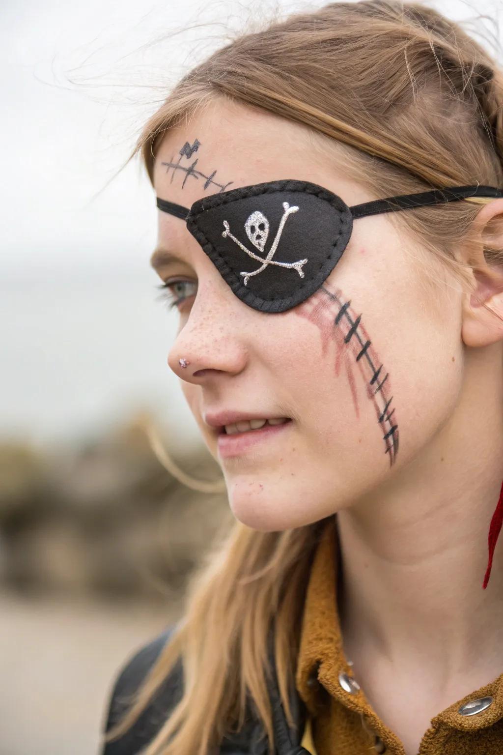 Embark on a swashbuckling journey with minimalist pirate flair!