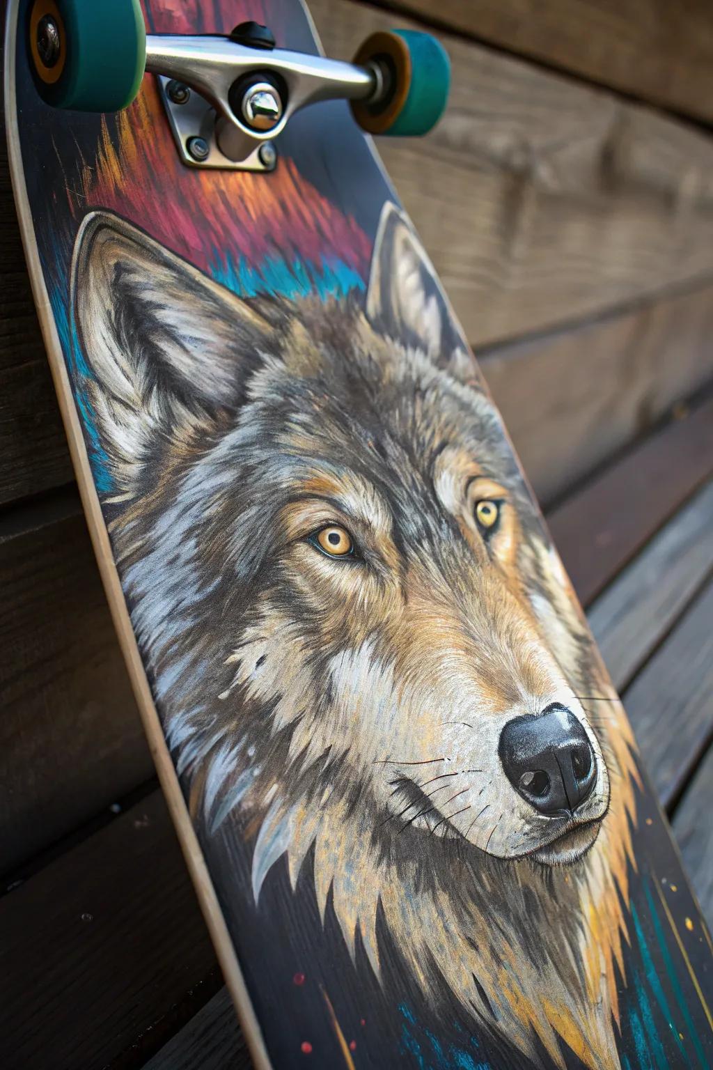Ride with the spirit of the wild - unleash your creativity with animal portraits on your board.
