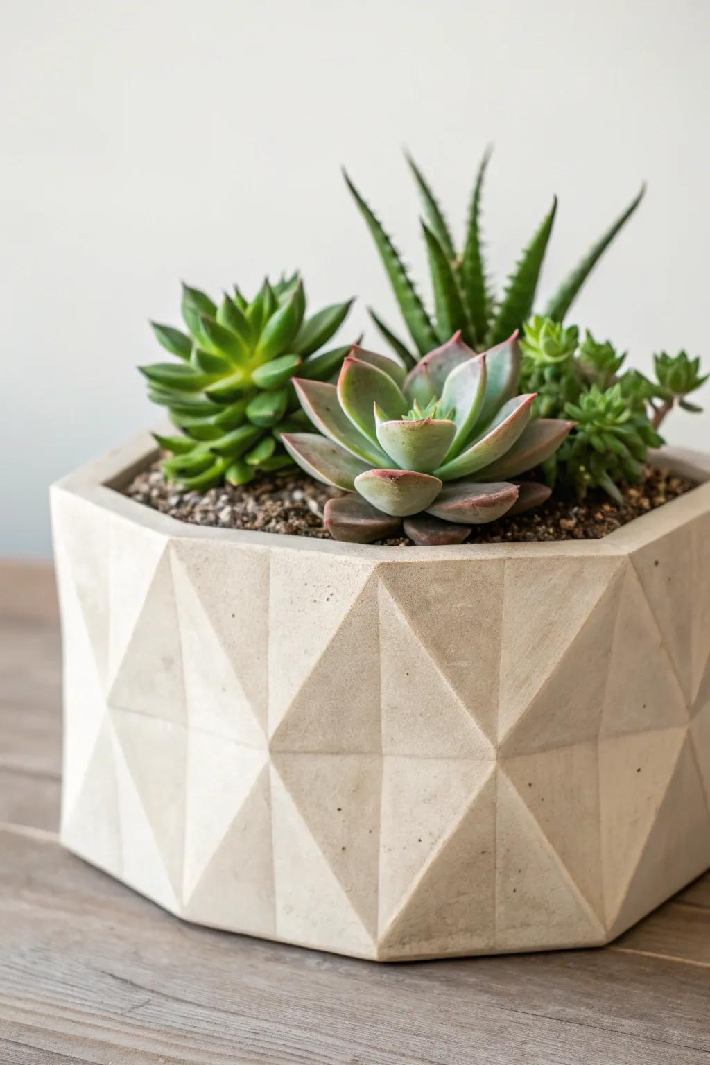 Elevate your indoor greenery with the timeless elegance of slab-built planters. 🌿✨