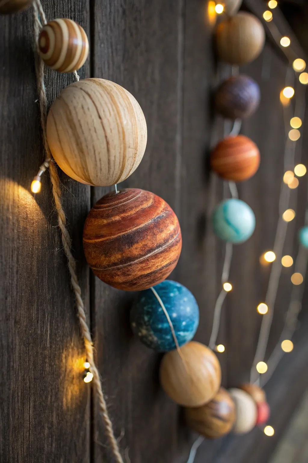 Elevate your space with a handcrafted planetary garland that blends education with artful craftsmanship.