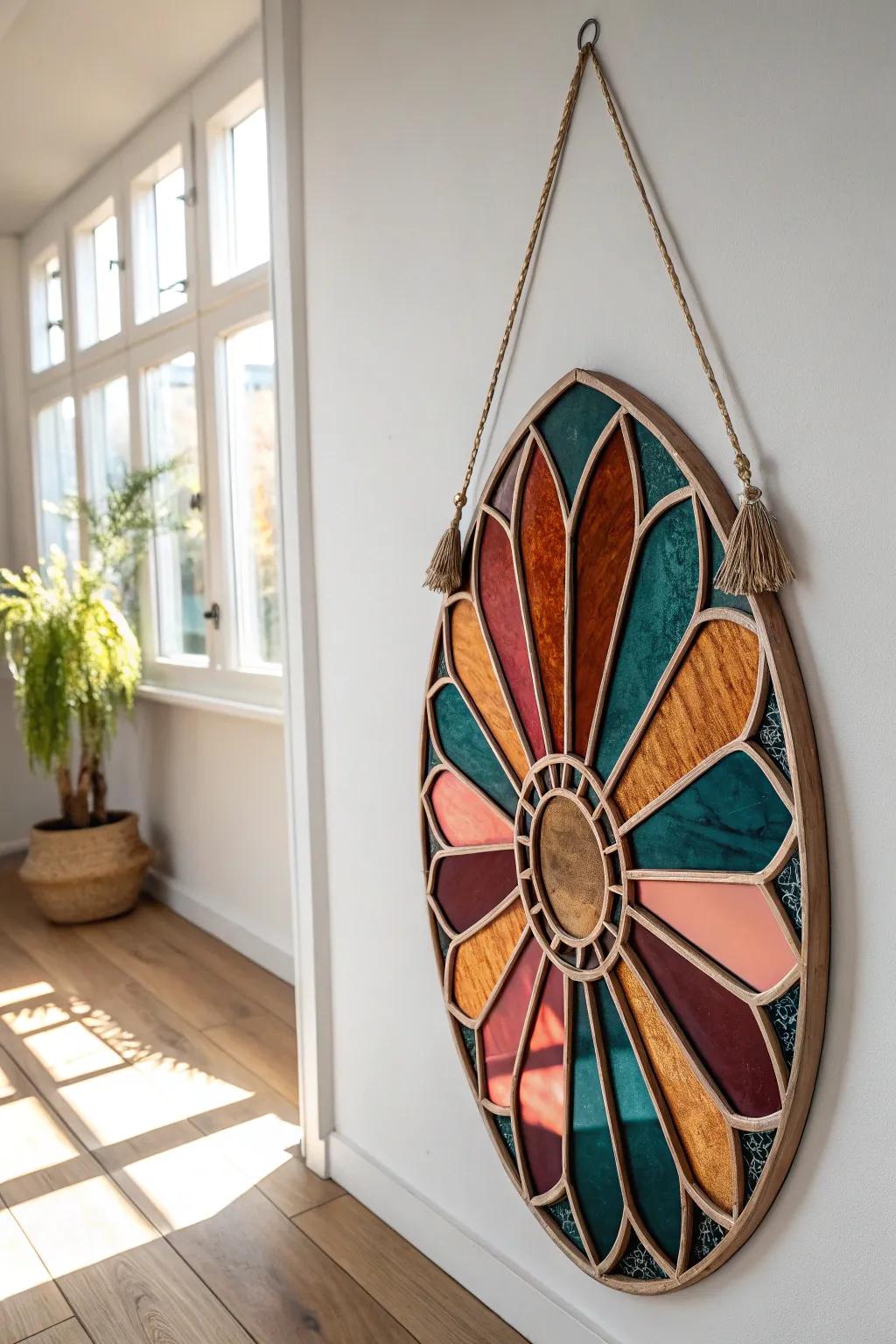 Transform your space with the enchanting allure of mirrored stained glass – a perfect blend of artistry and elegance.