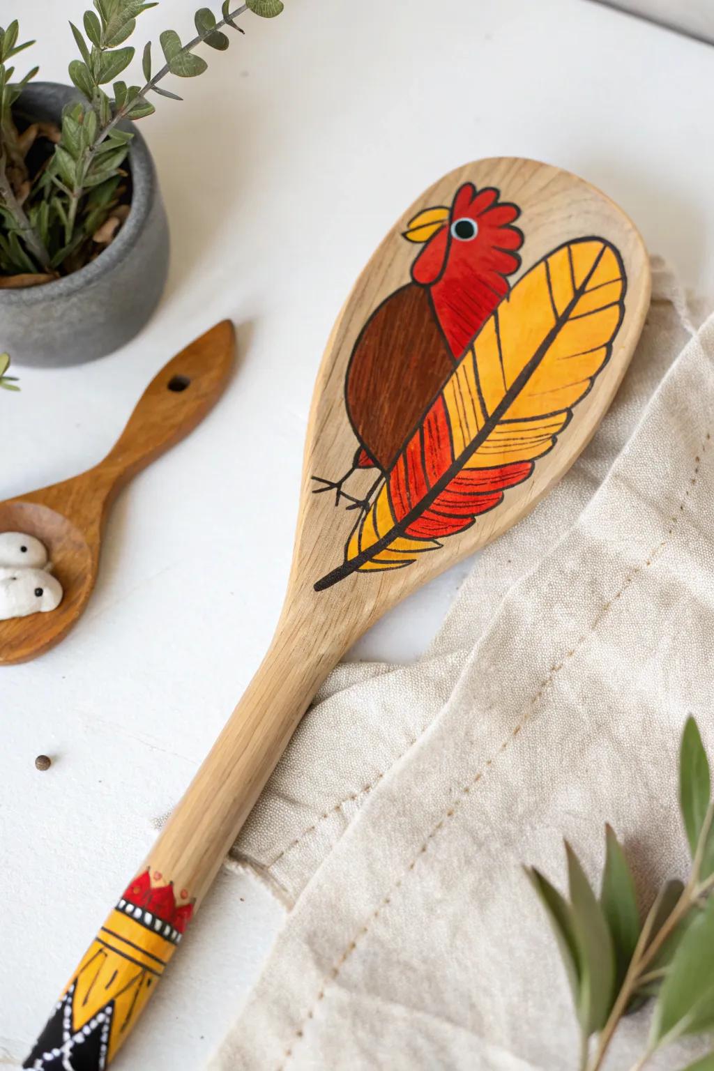 Craft a Thanksgiving delight with these charming turkey spoon puppets, perfect for a festive kids' puppet show!