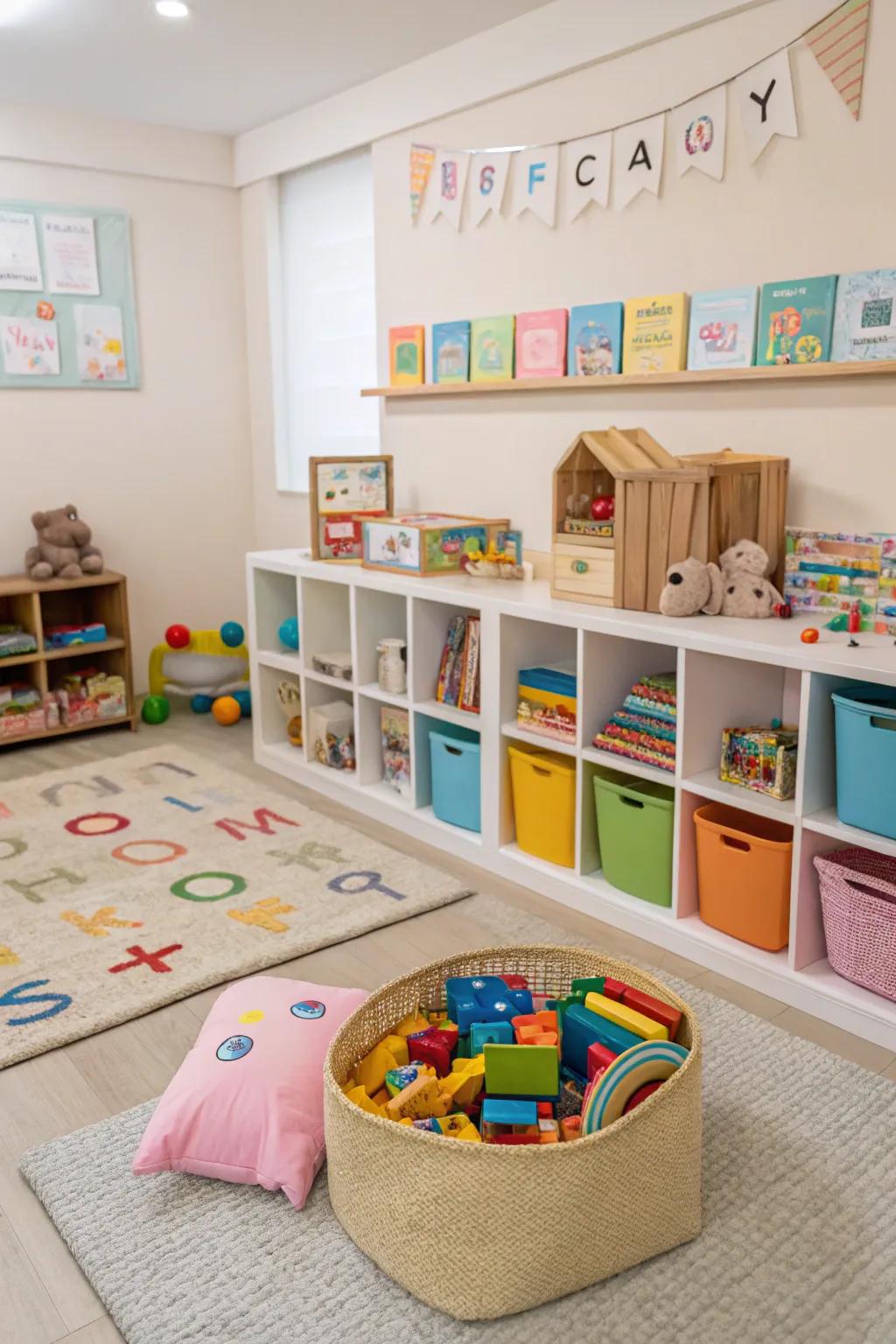 Interactive toys encourage learning through play.