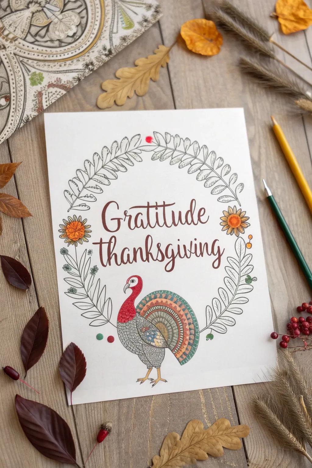 Celebrate gratitude with a touch of elegance and bold colors in your turkey coloring designs.
