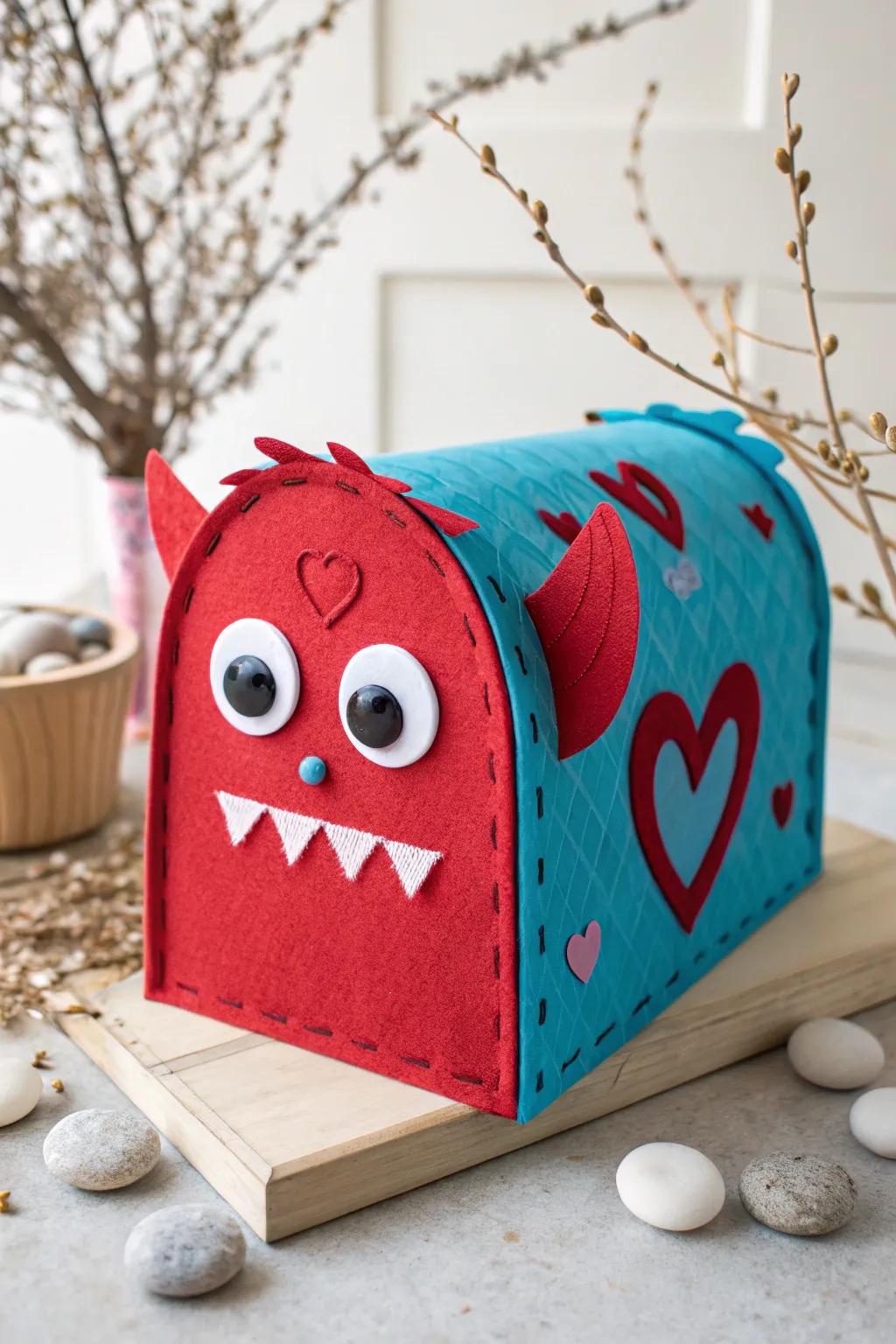 Add a playful twist to Valentine's Day with a charming monster mailbox—perfect for delightful surprises!