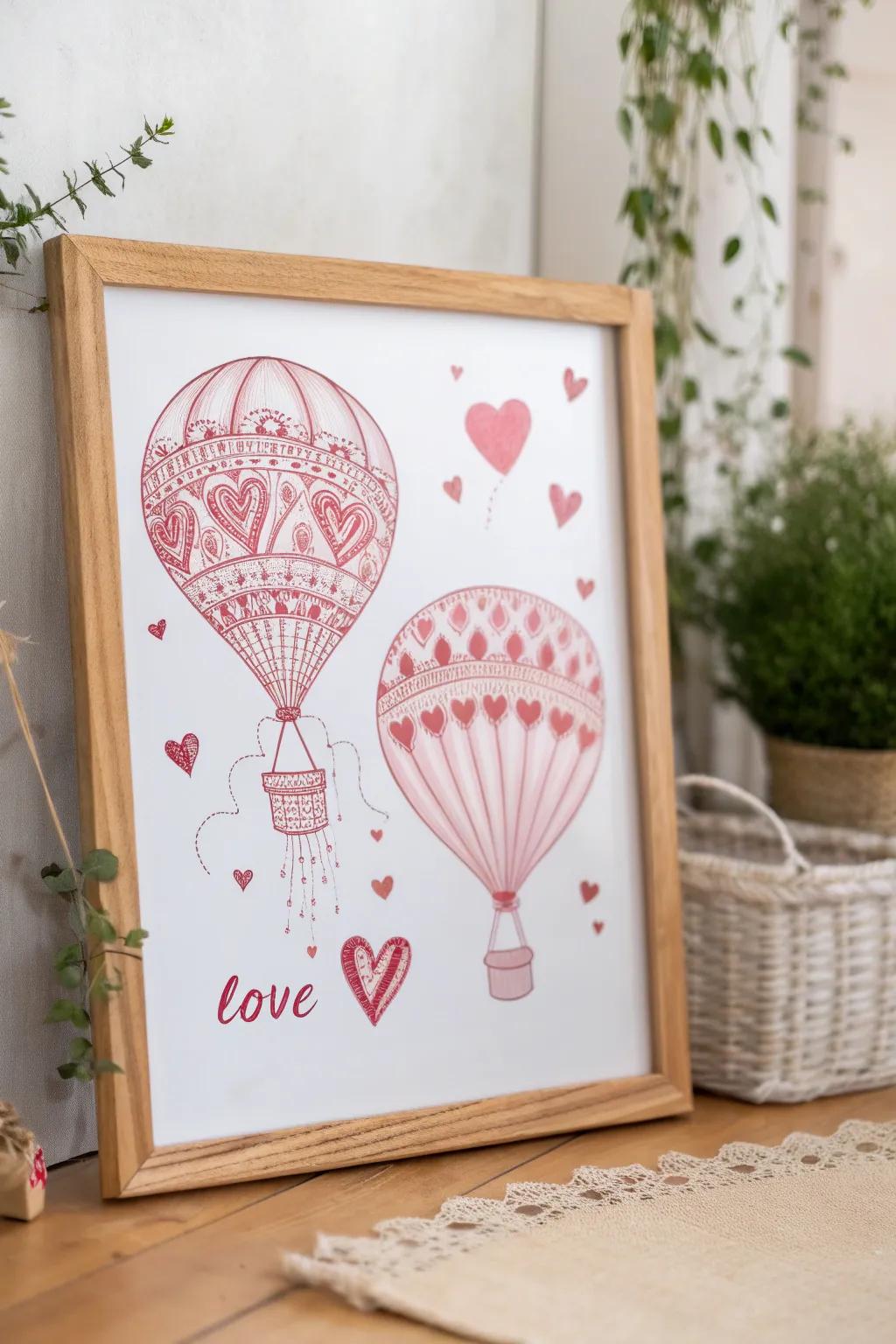 Let love soar with whimsical hot air balloons and heartfelt notes!