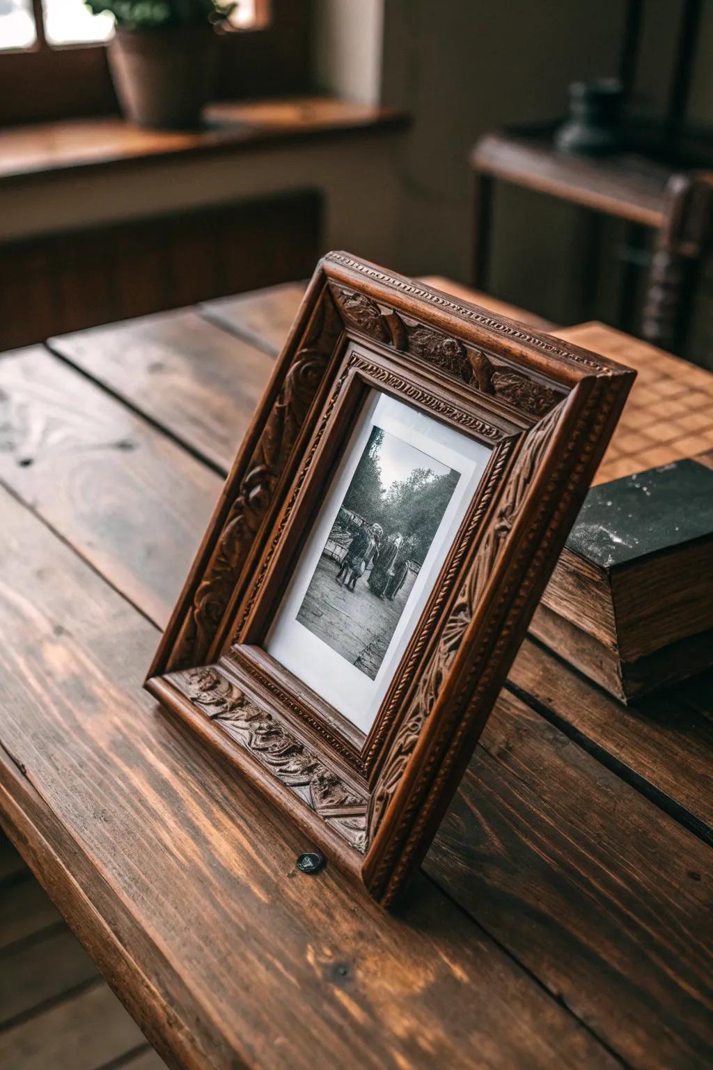 Elevate your memories with the timeless elegance of handcrafted wooden frames.