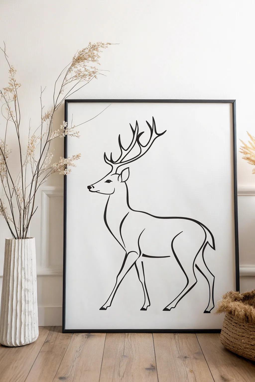 Embrace simplicity and elegance with minimalist animal line art for a serene and modern touch.