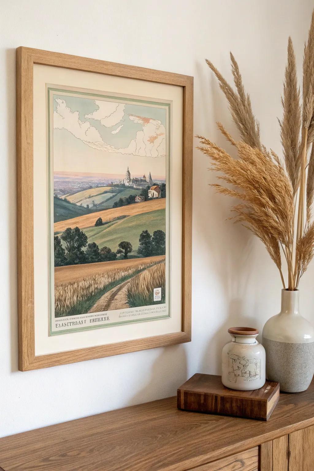Transform your space into a nostalgic gallery with vintage travel charm.