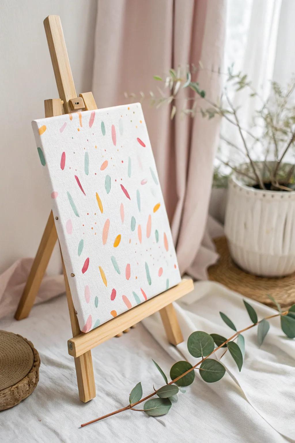 Unleash the joy of creativity with playful splatter art for your little one.