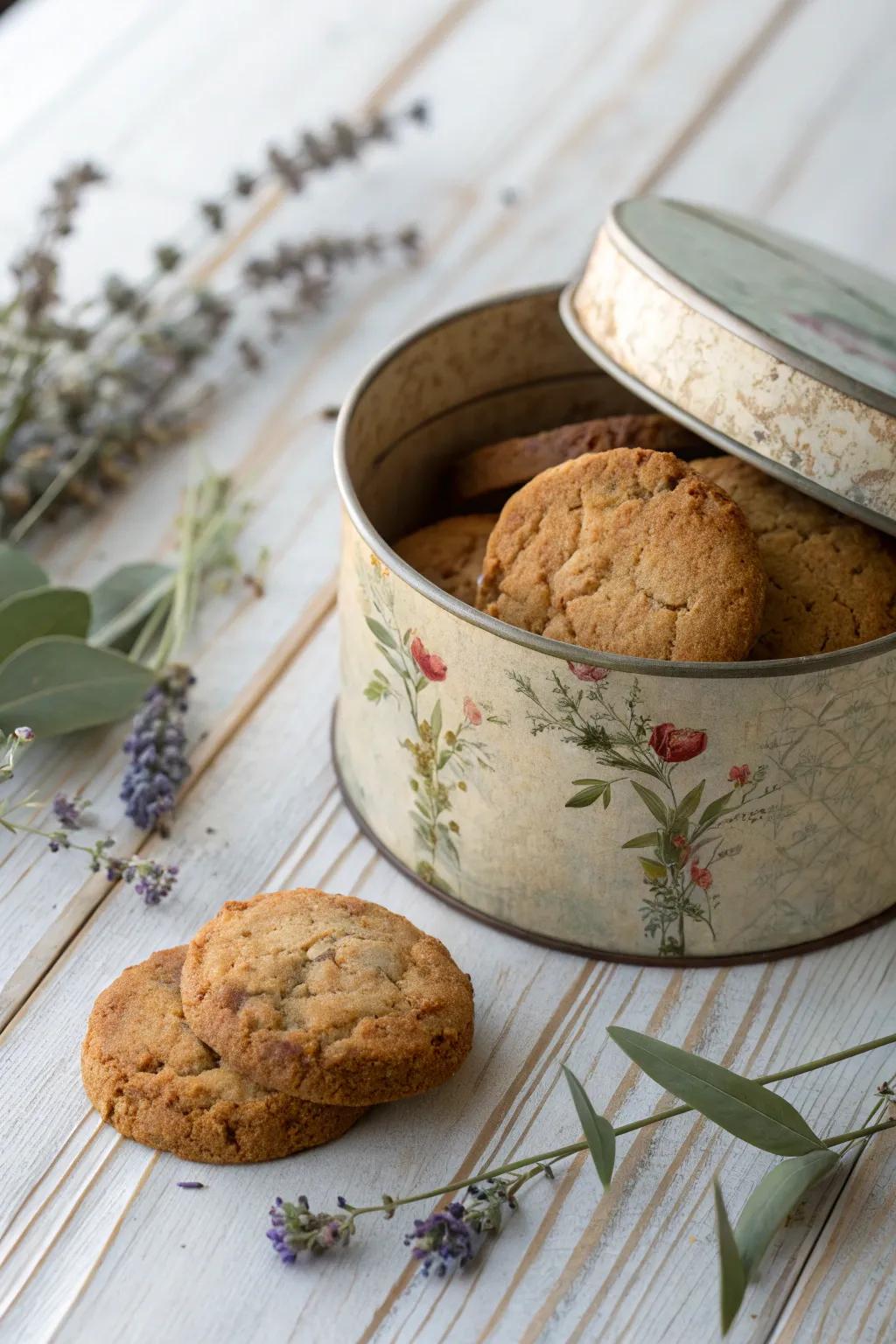 Add a touch of nostalgia to your bake sale with charming vintage tins.