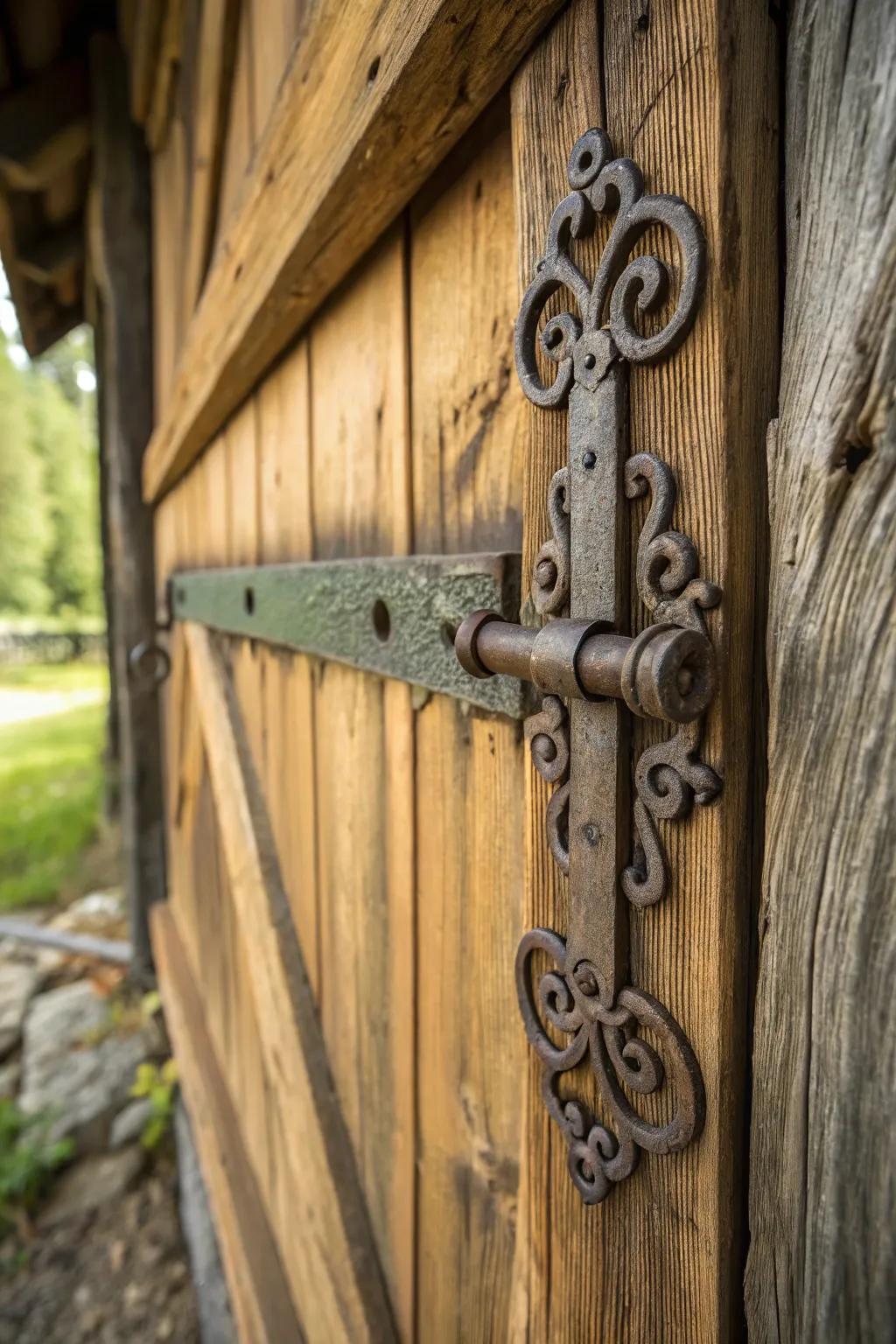 Embrace timeless security with a medieval touch: the rustic cane bolt latch.