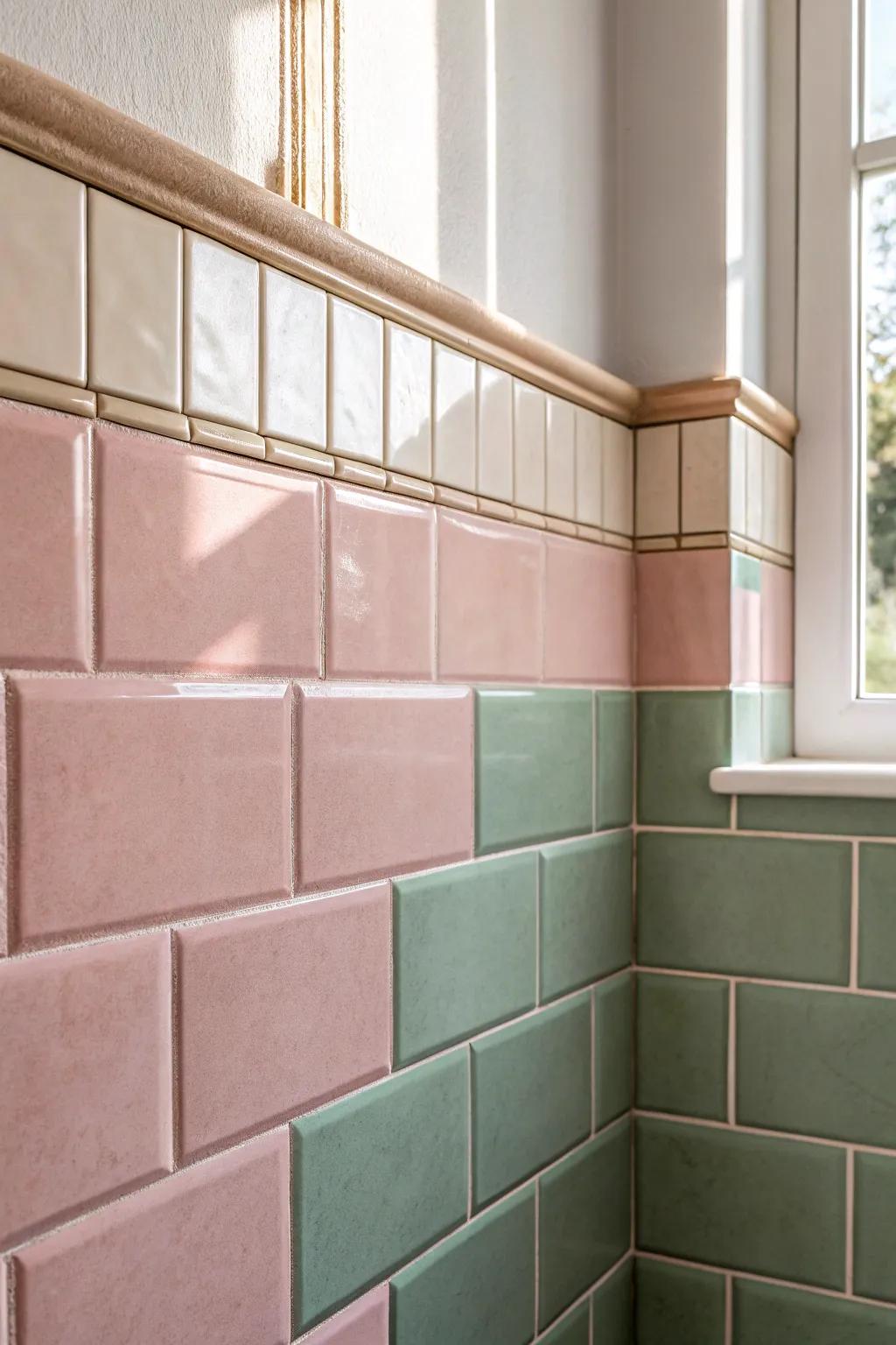 Transform your bathroom with a touch of color blocking magic for a vibrant yet serene escape.