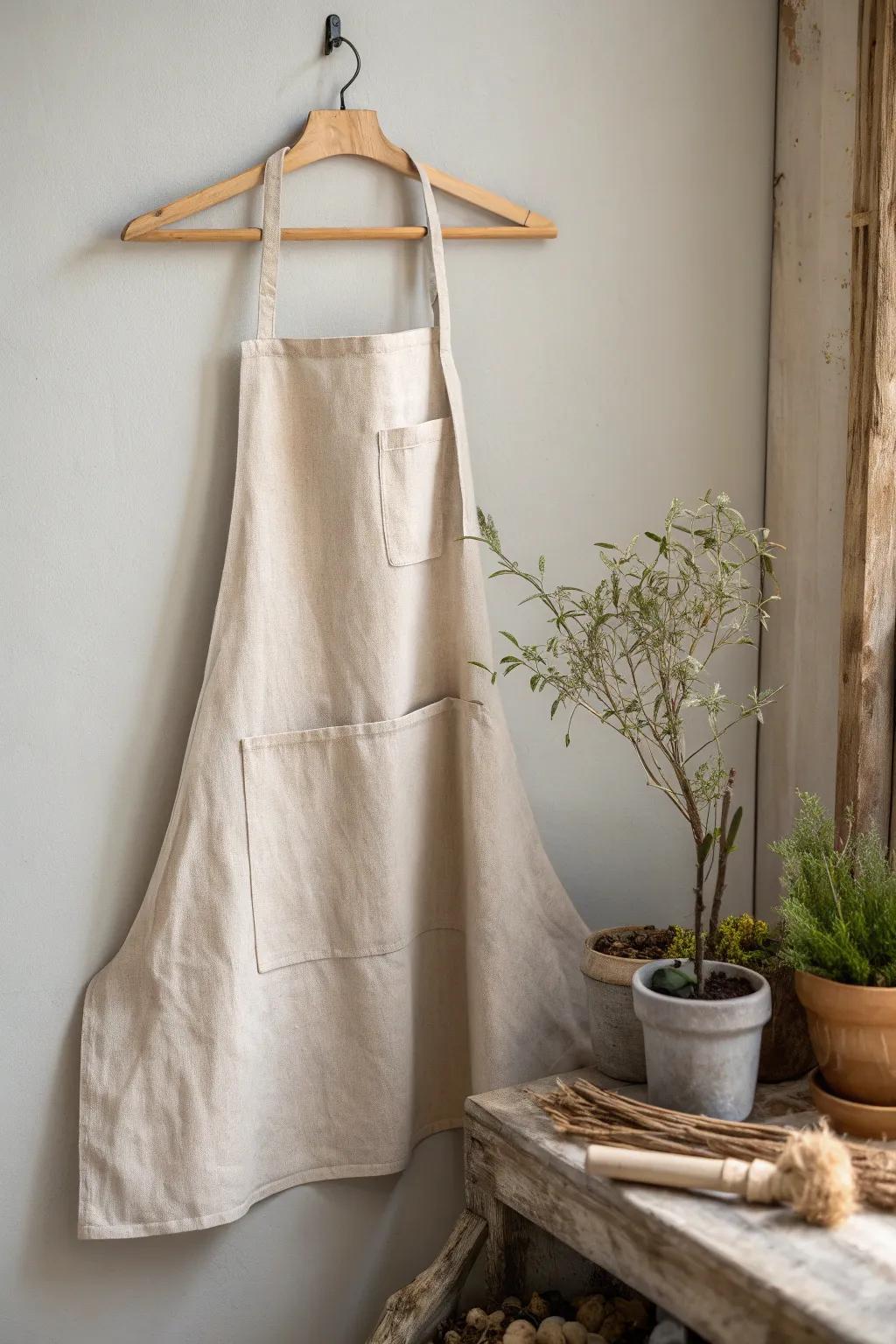 Elevate your kitchen style with a simple, chic apron—perfect for crafting and everyday elegance.