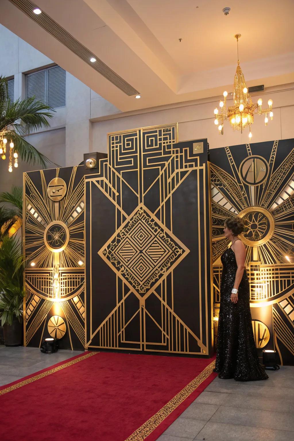 Glamorous art deco with geometric patterns