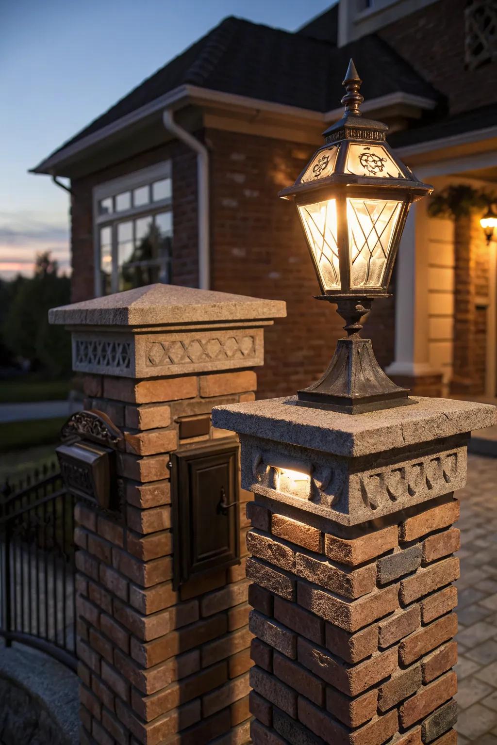 Illuminate your evenings with a lantern-style mailbox that combines charm and security.