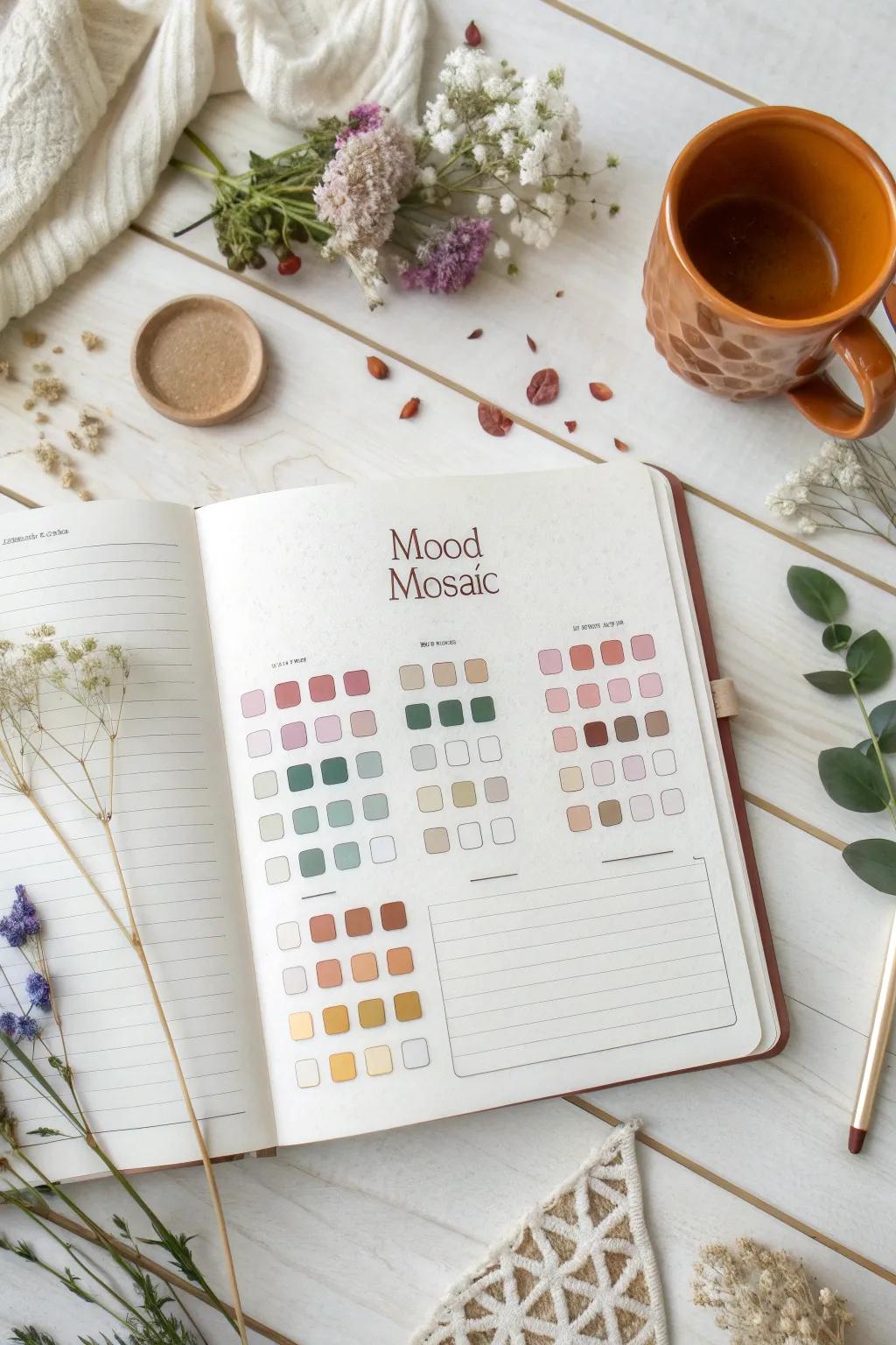 Transform your mood tracking into a stunning piece of art with a Mood Mosaic.