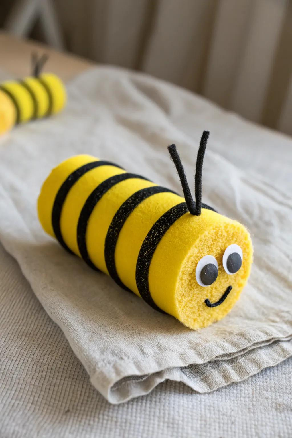 Bring your outdoor play to life with this charming pool noodle bumble bee craft!