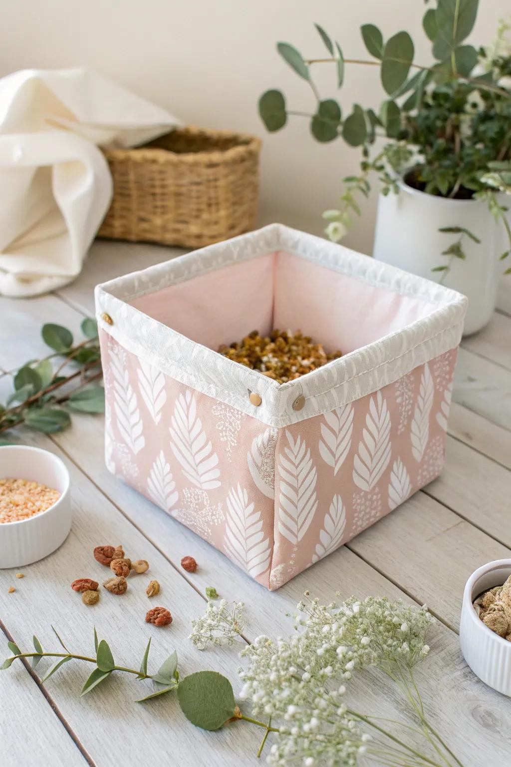 Transform cereal boxes into chic storage solutions with a touch of minimalist elegance.