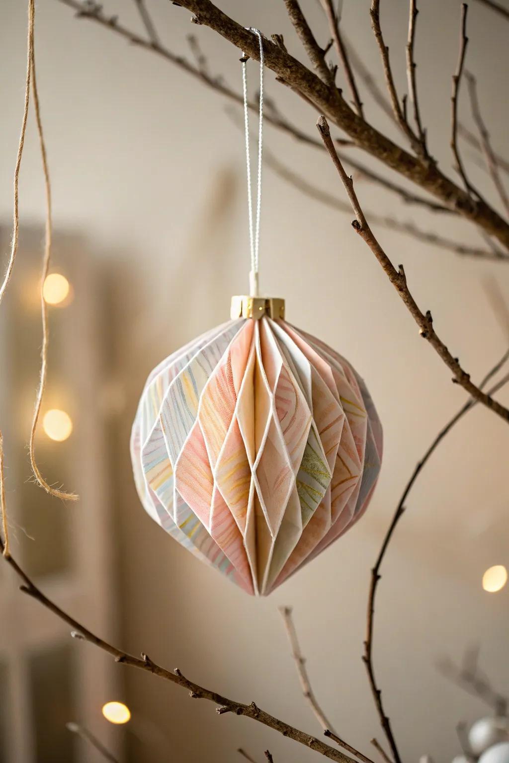 Elevate your holiday decor with handcrafted elegance: Discover the charm of minimalist paper baubles.