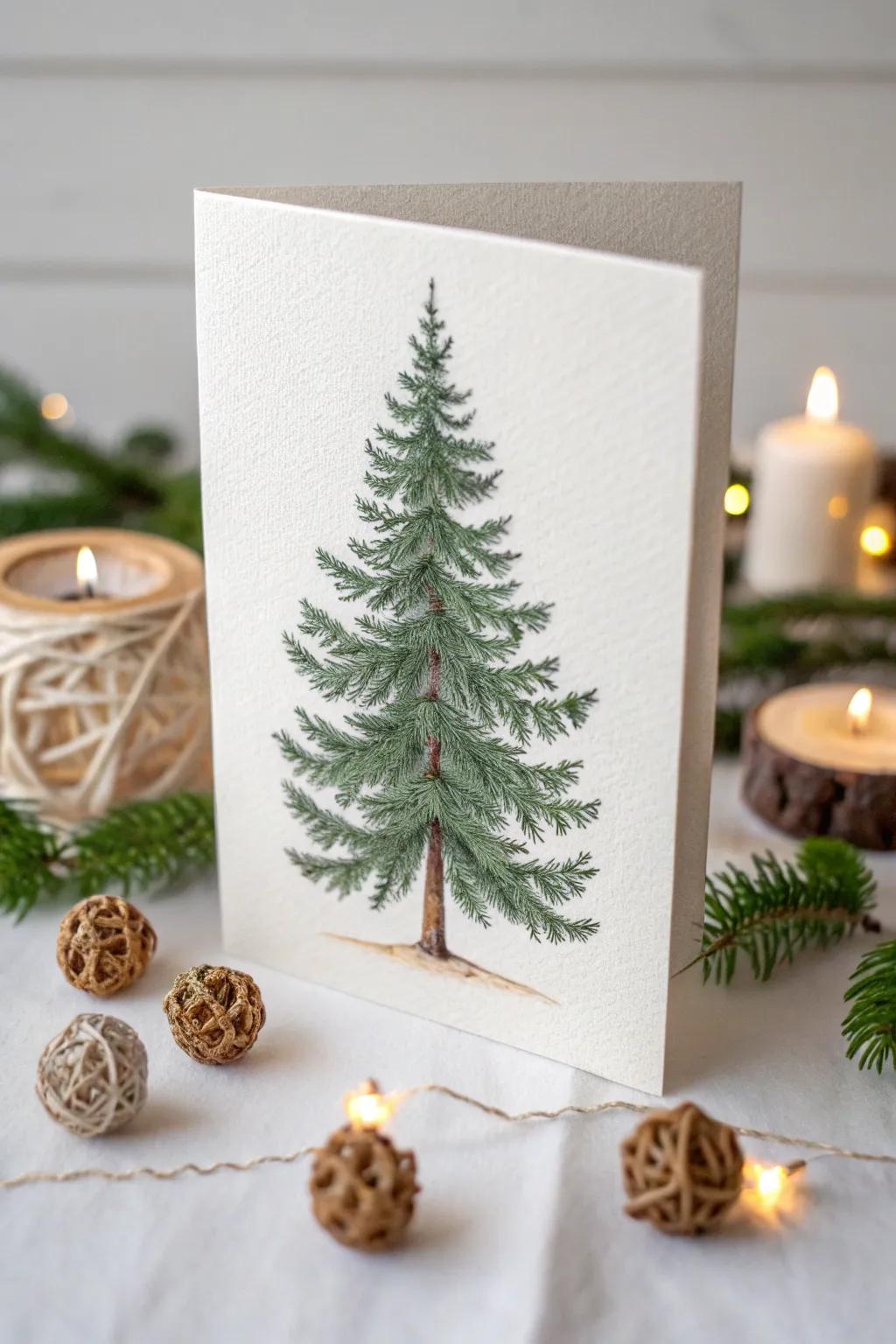 Craft your own holiday magic with this interactive Christmas tree card!