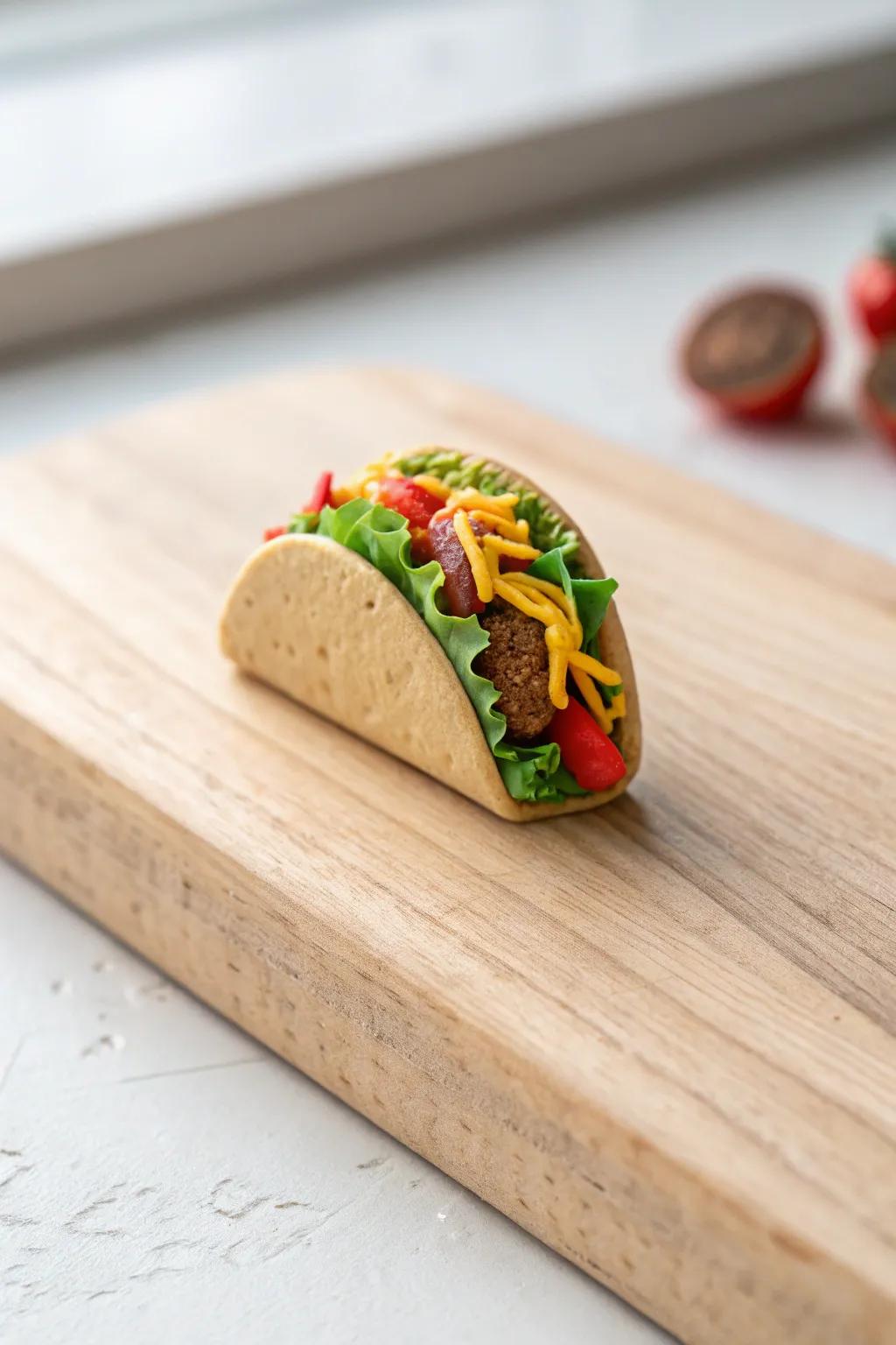 Add a touch of whimsy to your space with these charming clay taco magnets!