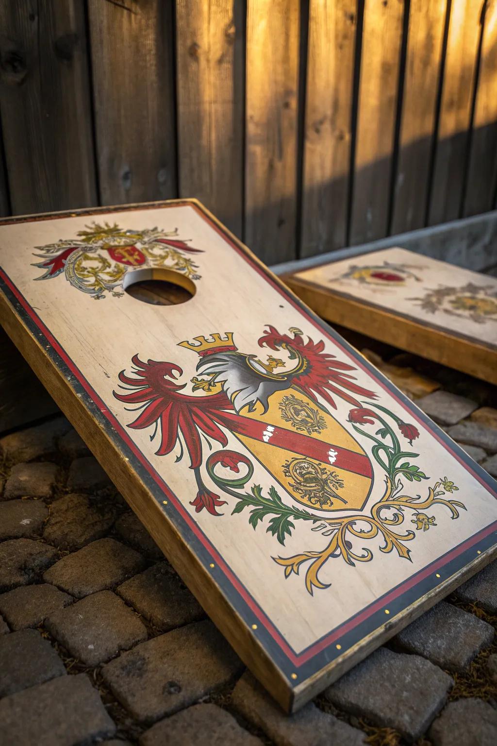 Celebrate cultural heritage with a bean bag board that tells your family's story through exquisite craftsmanship.