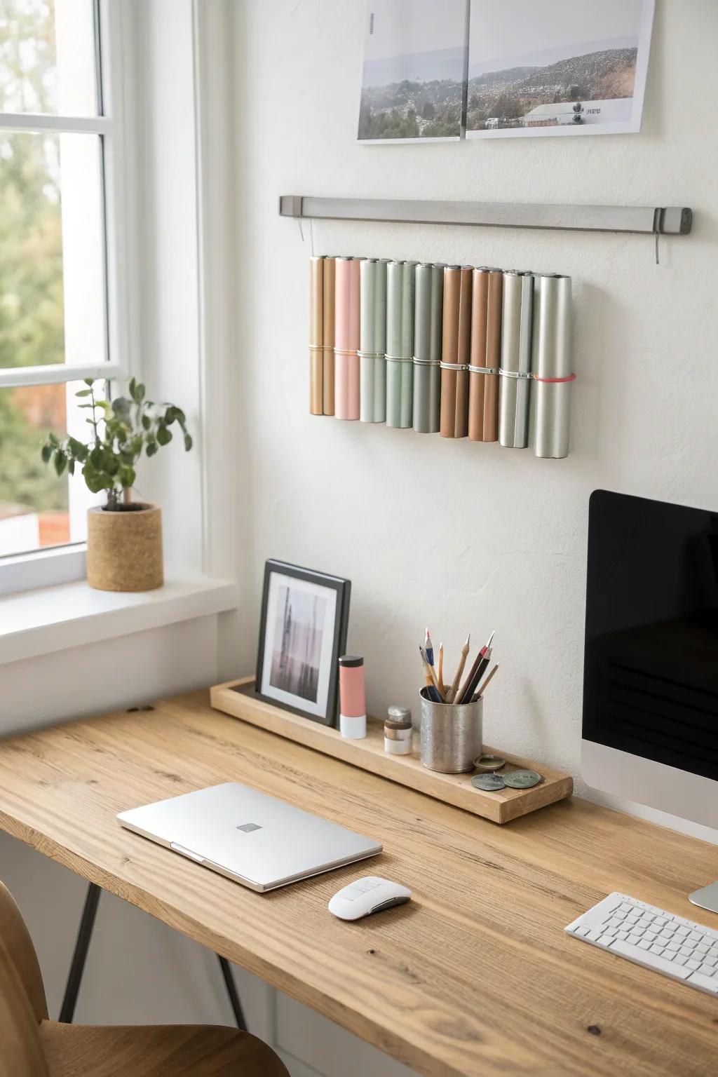 Elevate your craft space with a chic and functional magnetic paint storage solution.