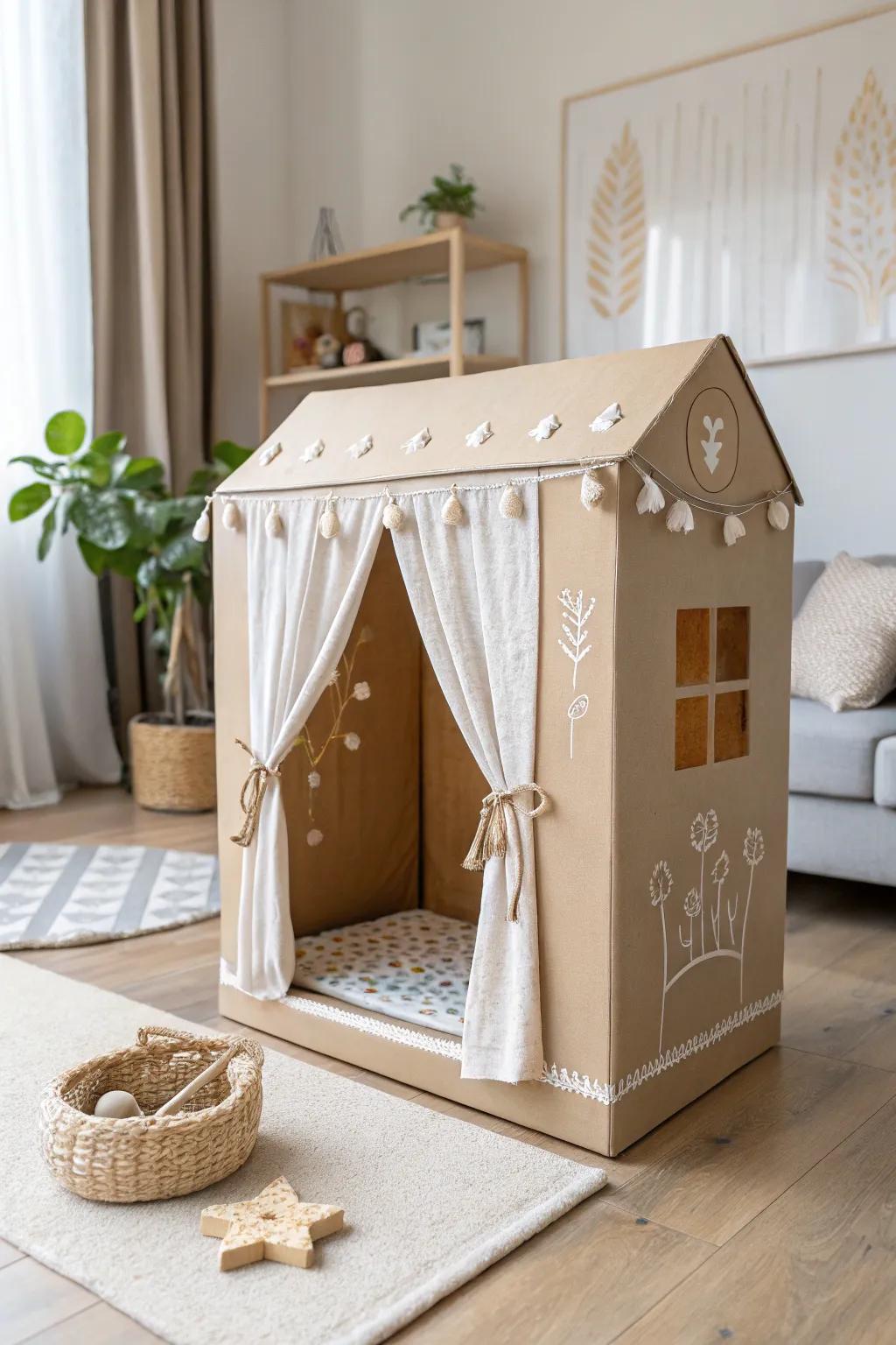 Transform your living room into a whimsical stage with this charming DIY puppet theater!