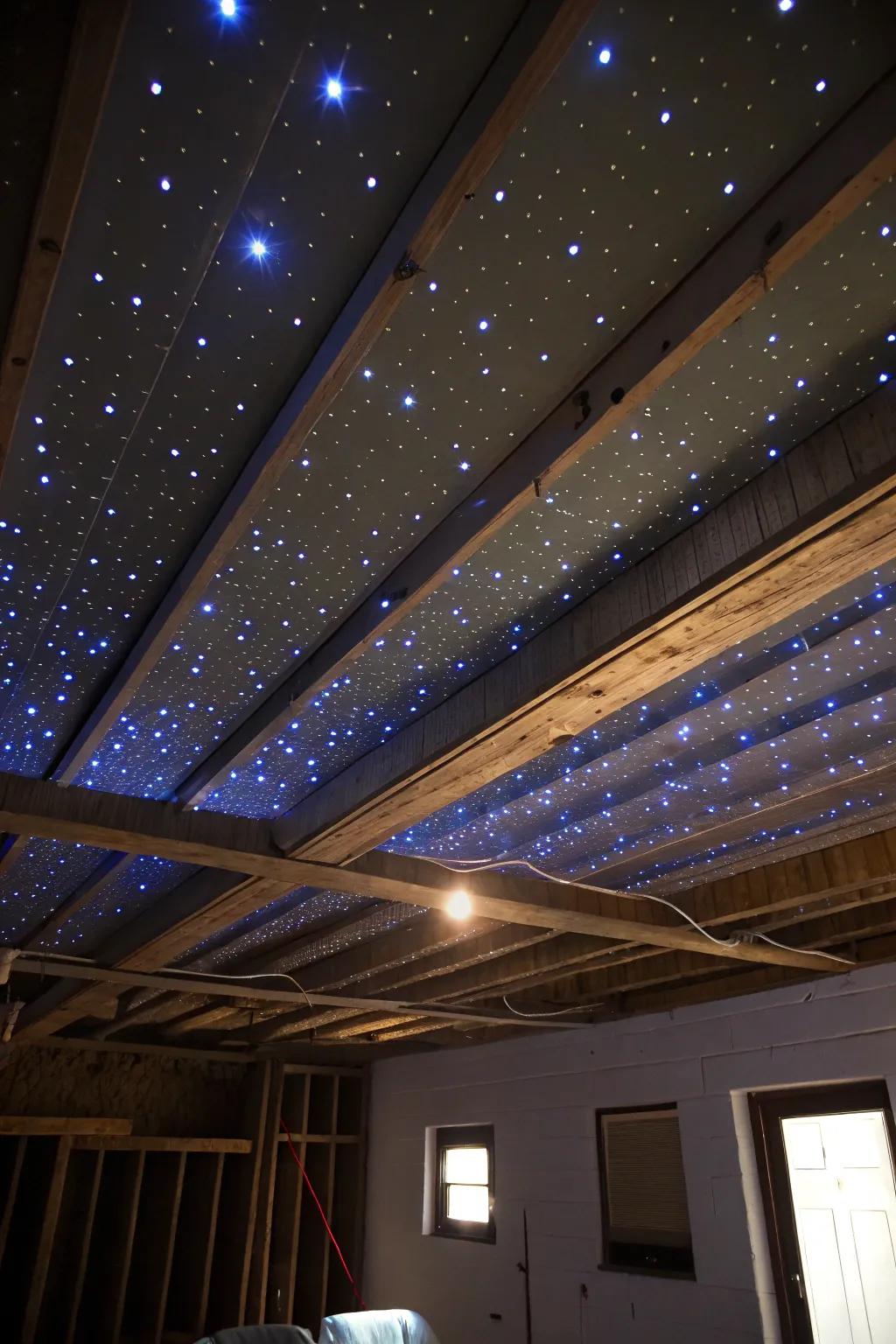 Create a magical atmosphere with fiber optic lighting.