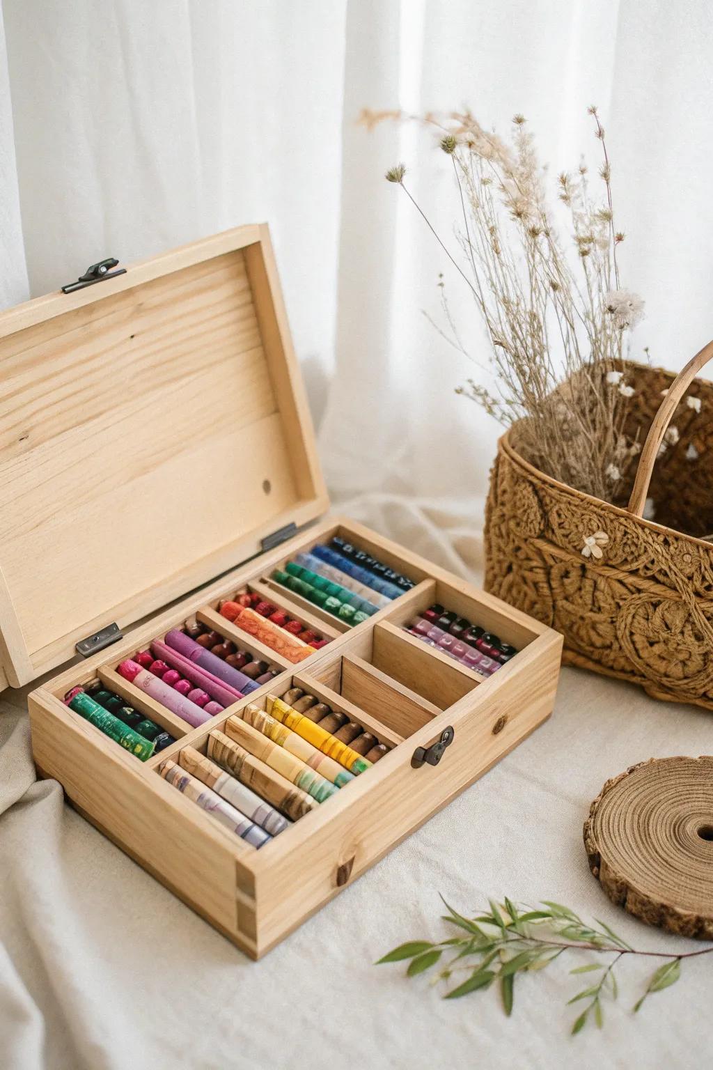Transform your tackle box into a chic crayon haven—where organization meets style!