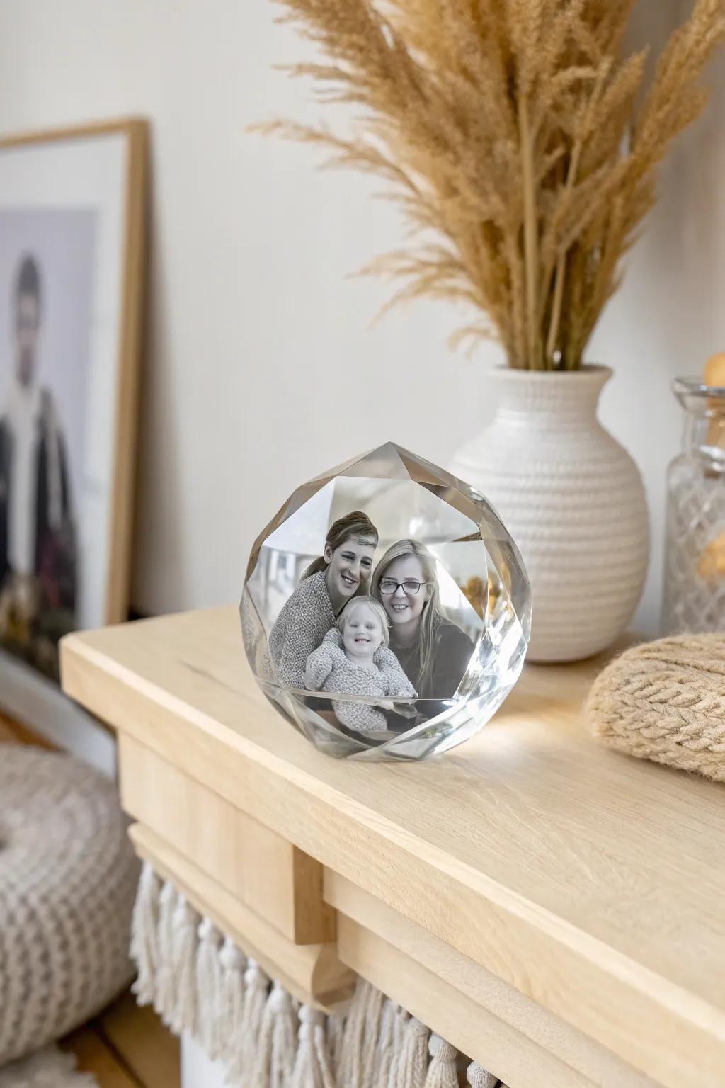 Capture cherished memories in a stunning 3D crystal for a timeless gift.