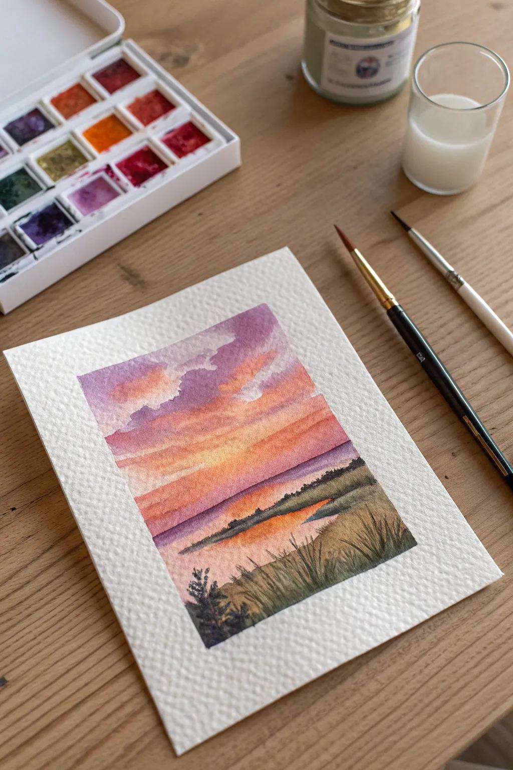 Send a piece of your heart with a miniature watercolor masterpiece.