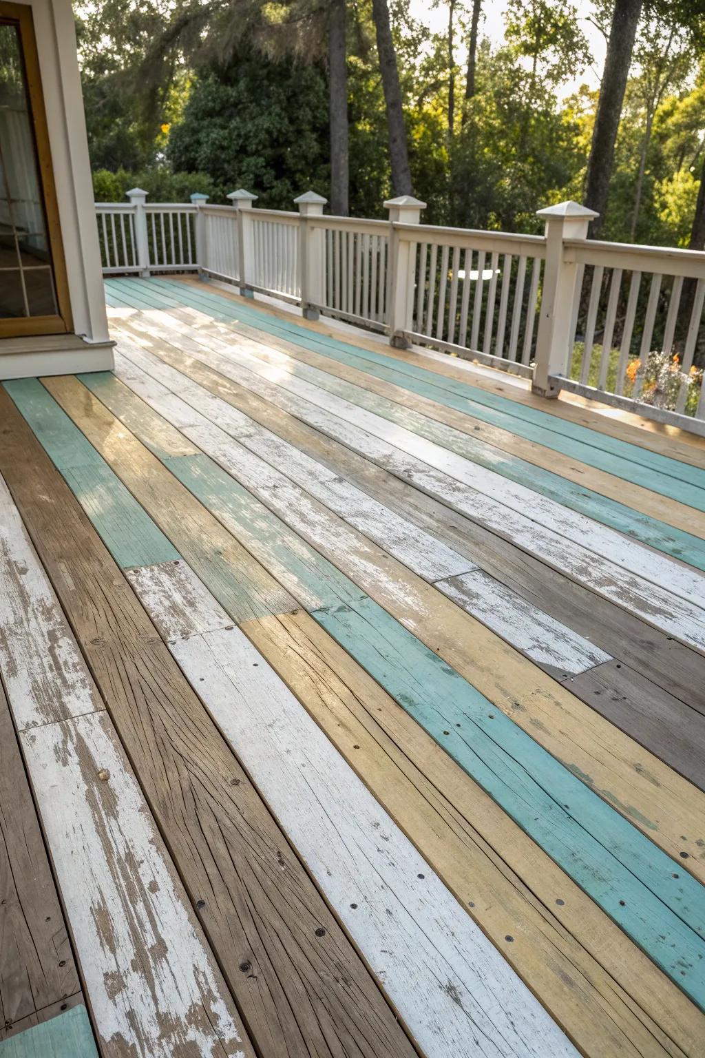 Step back in time with a vintage-inspired deck that whispers stories of the past.